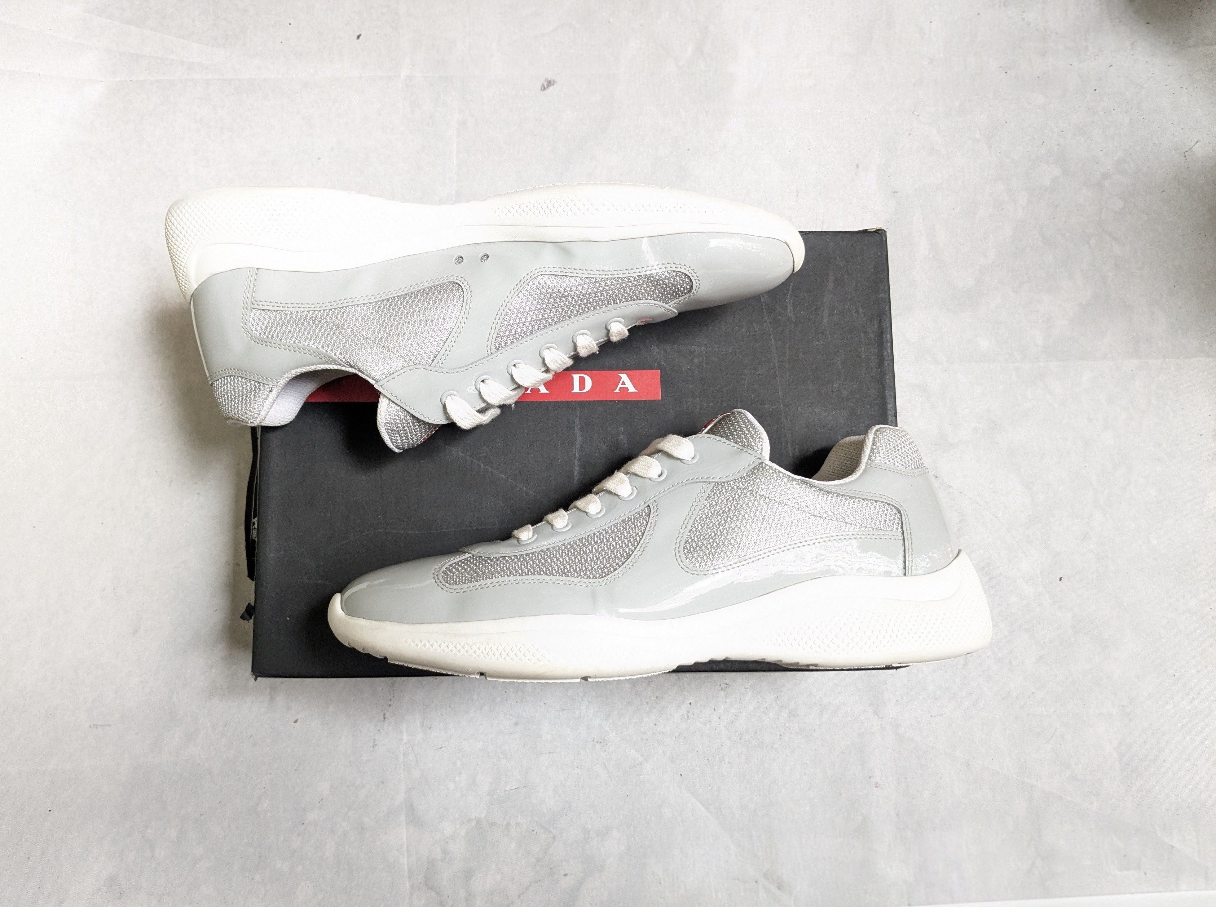 Prada Prada America's Cup Gray Patent Leather 11 US Low Size US 11 / EU 44 - 4 Thumbnail