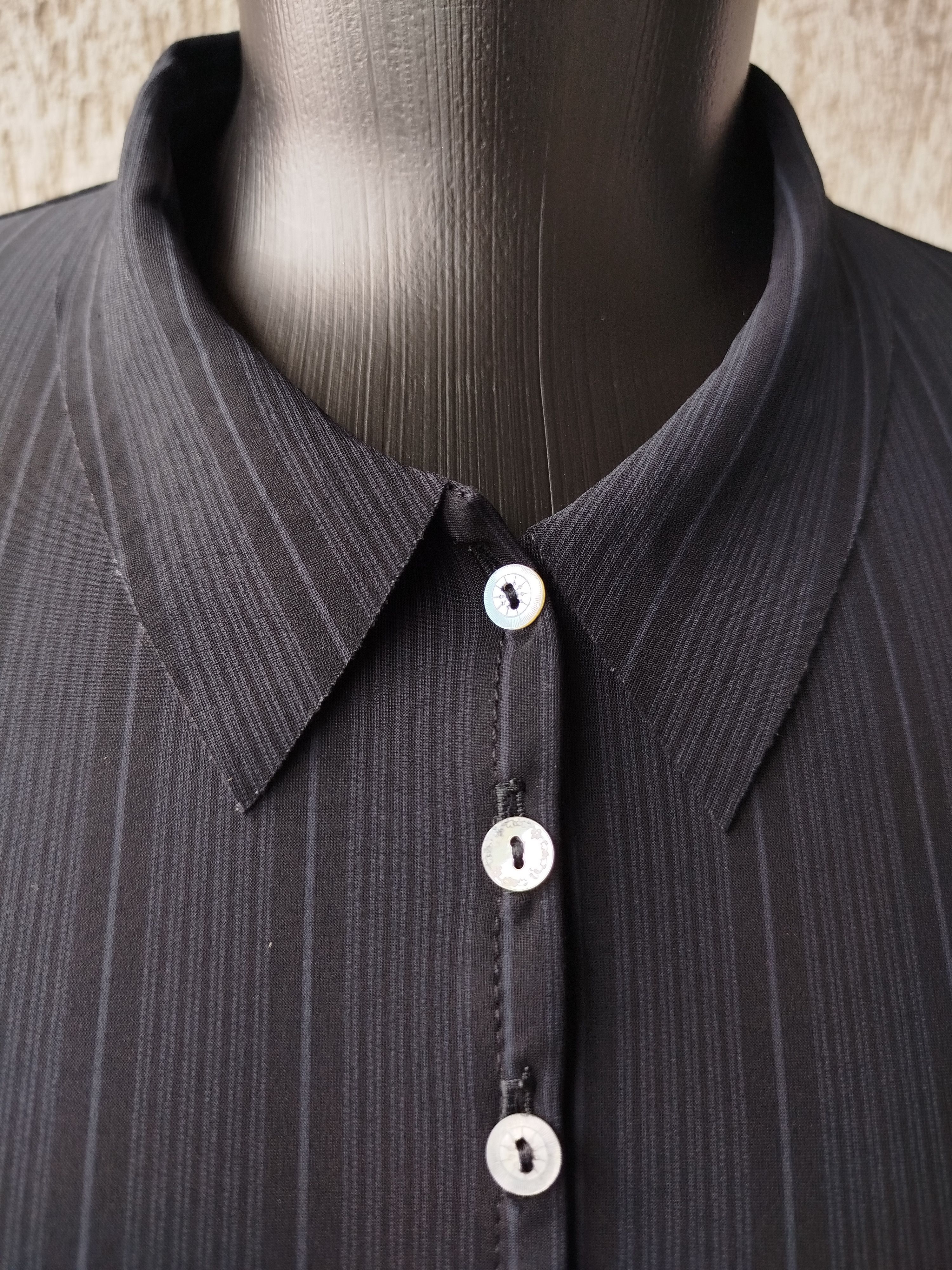 Marithe + Francois Girbaud Shirt Top Striped Button Up Jersey Vintage Y2K Size L Size L / US 10 / IT 46 - 4 Thumbnail