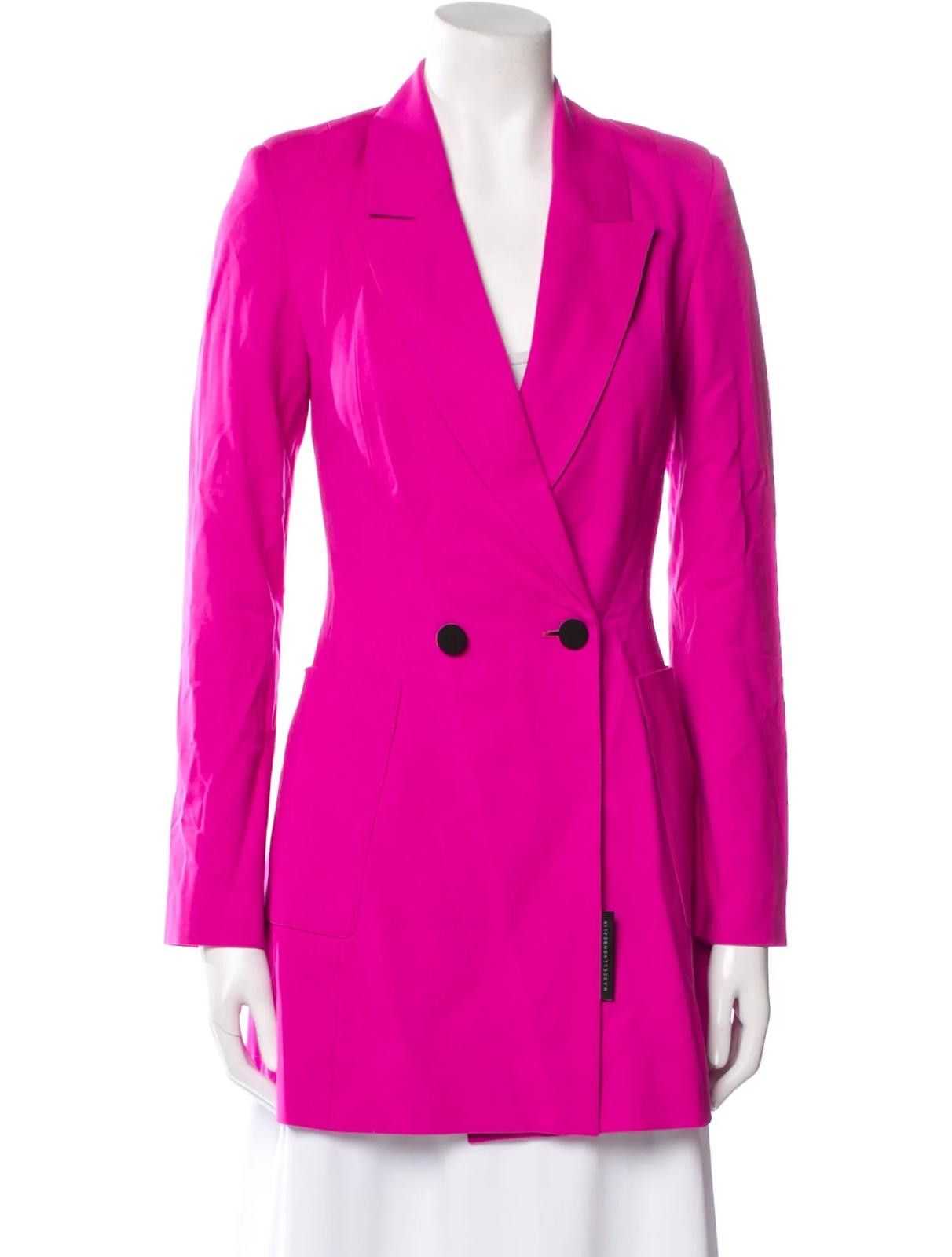 Other Marcell Von Berlin Virgin Wool Blazer Hot Pink Sz 2 Size XS / US 0-2 / IT 36-38 - 1 Thumbnail