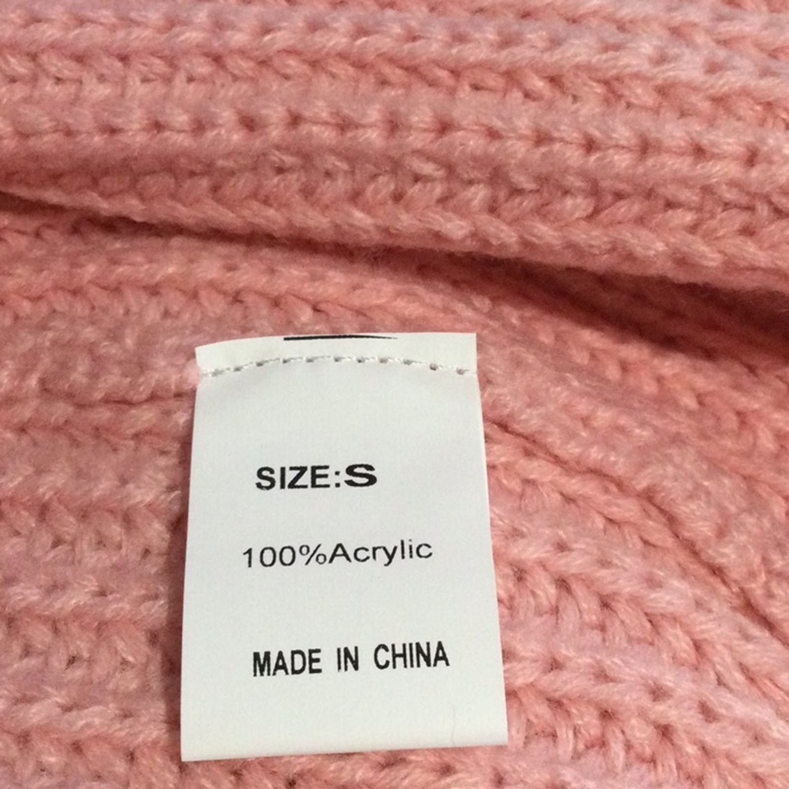 Other Unbranded Pink Acrylic Knit Oversized Cardigan Sweater Small Size S / US 4 / IT 40 - 10 Thumbnail