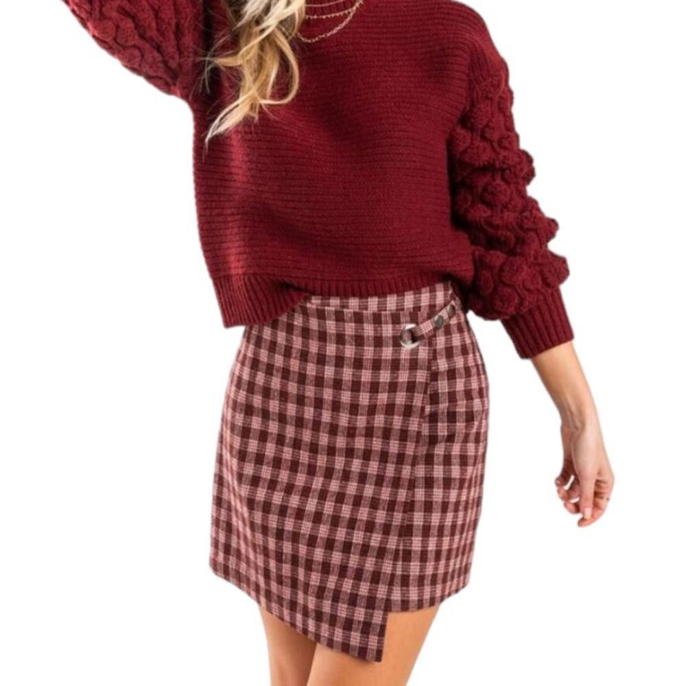 Designer Fransceca’s l NWT Plaid Faux Wrap Mini Skirt Size 14Y Size 24" / US 00 / IT 34 - 8 Thumbnail