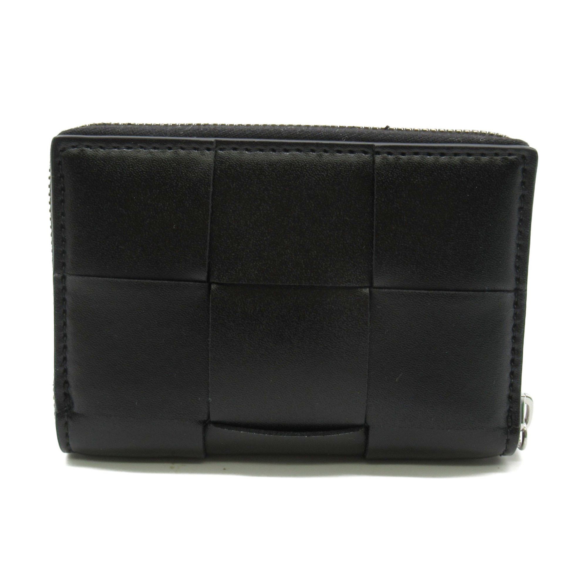 image of Bottega Veneta Coin Purse Black Calfskin (Cowhide) 755373Vbwd28803, Women's
