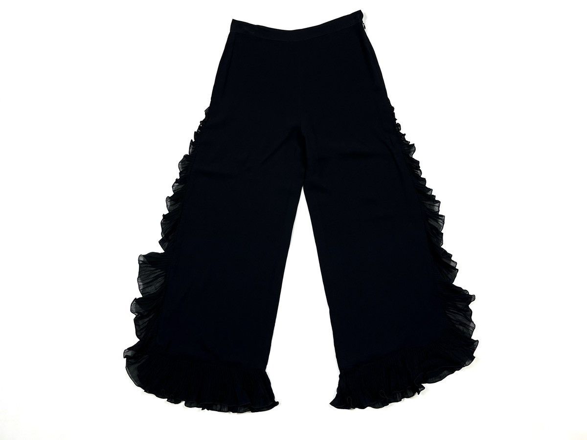 Iceberg ICEBERG Ruffle Trim Leg Pants Trousers 100% Viscose Size 42 Size 28" / US 6 / IT 42 - 2 Thumbnail