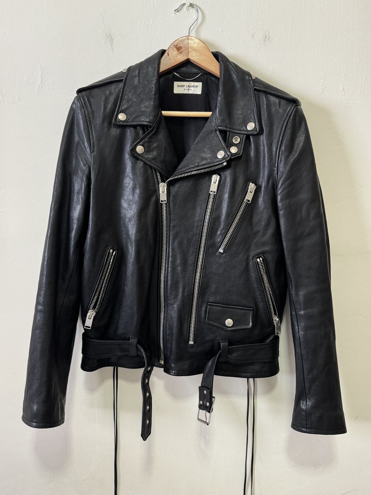 Saint Laurent Paris RARE FW13 Cafe Racer Leather Jacket | Grailed