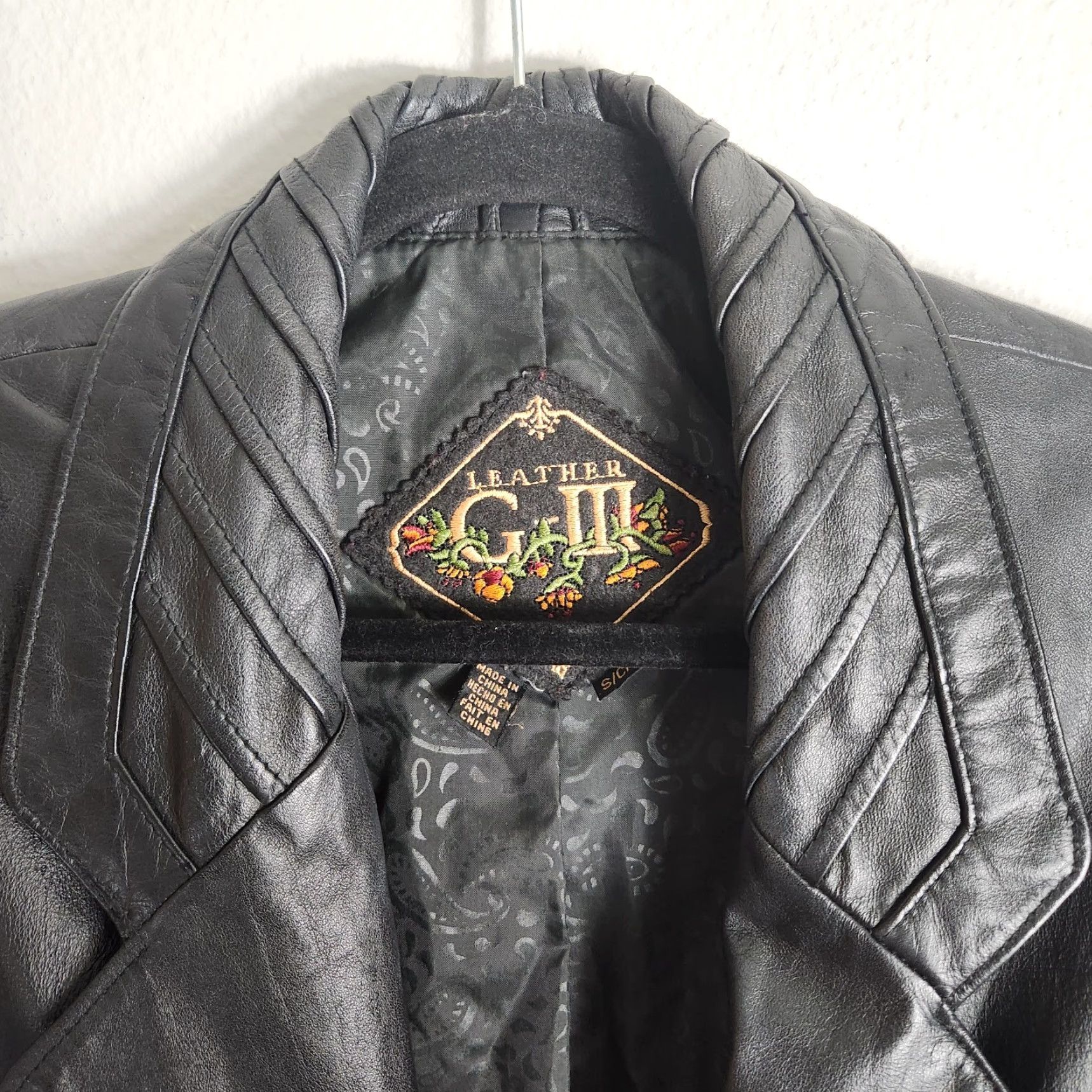 G-III G-III Womens Vintage Black Leather Long Length Single Breasted Coat-Size S Size S / US 4 / IT 40 - 3 Thumbnail