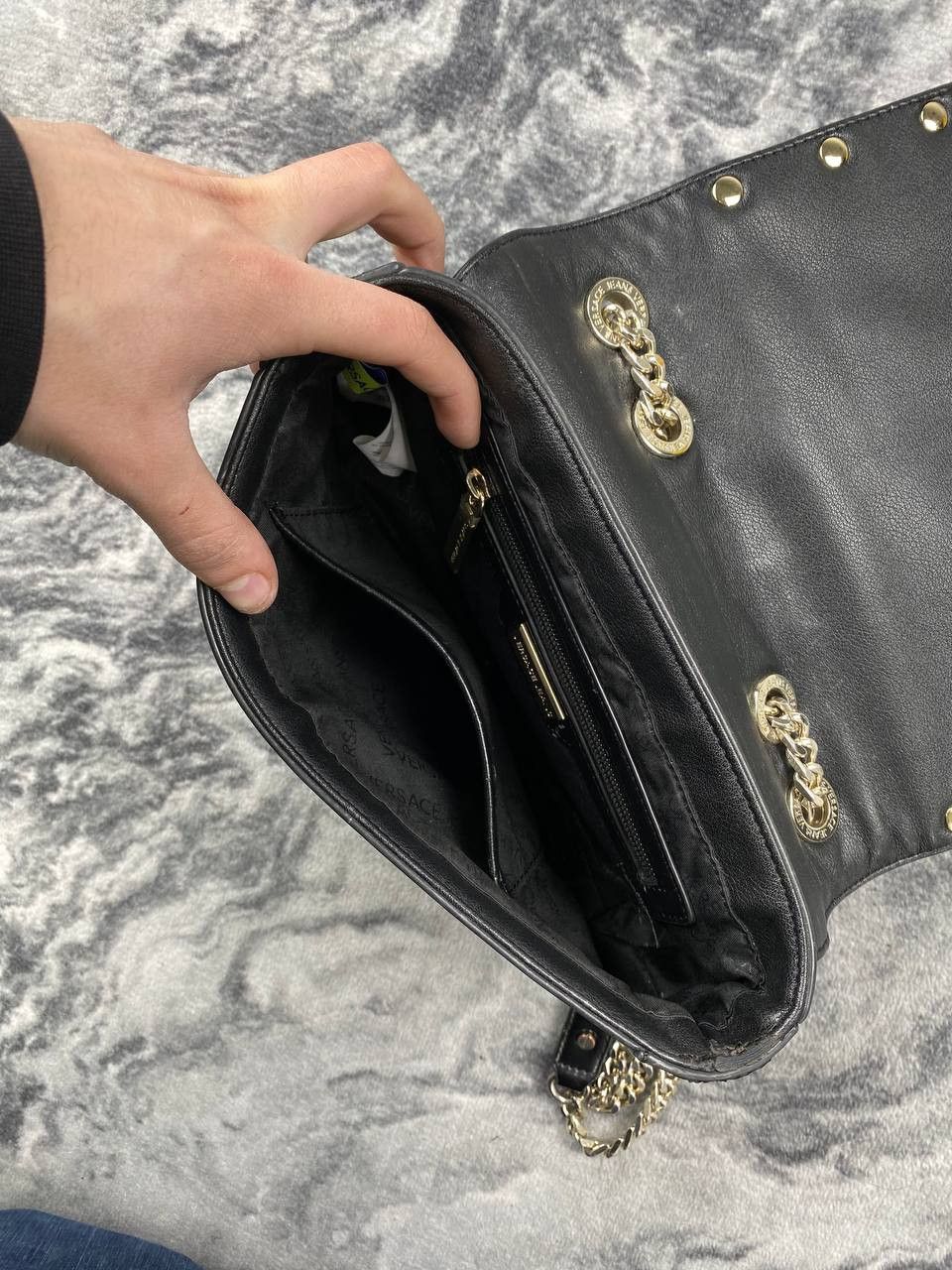 Versace Versace Jeans Couture Leather Shoulder Bag Metal Logo Women Size ONE SIZE - 8 Thumbnail