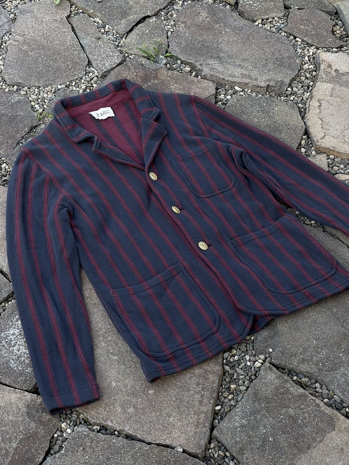Designer × YMC YMC Your Must Create striped cotton blazer jacket Size US M / EU 48-50 / 2 - 7 Thumbnail