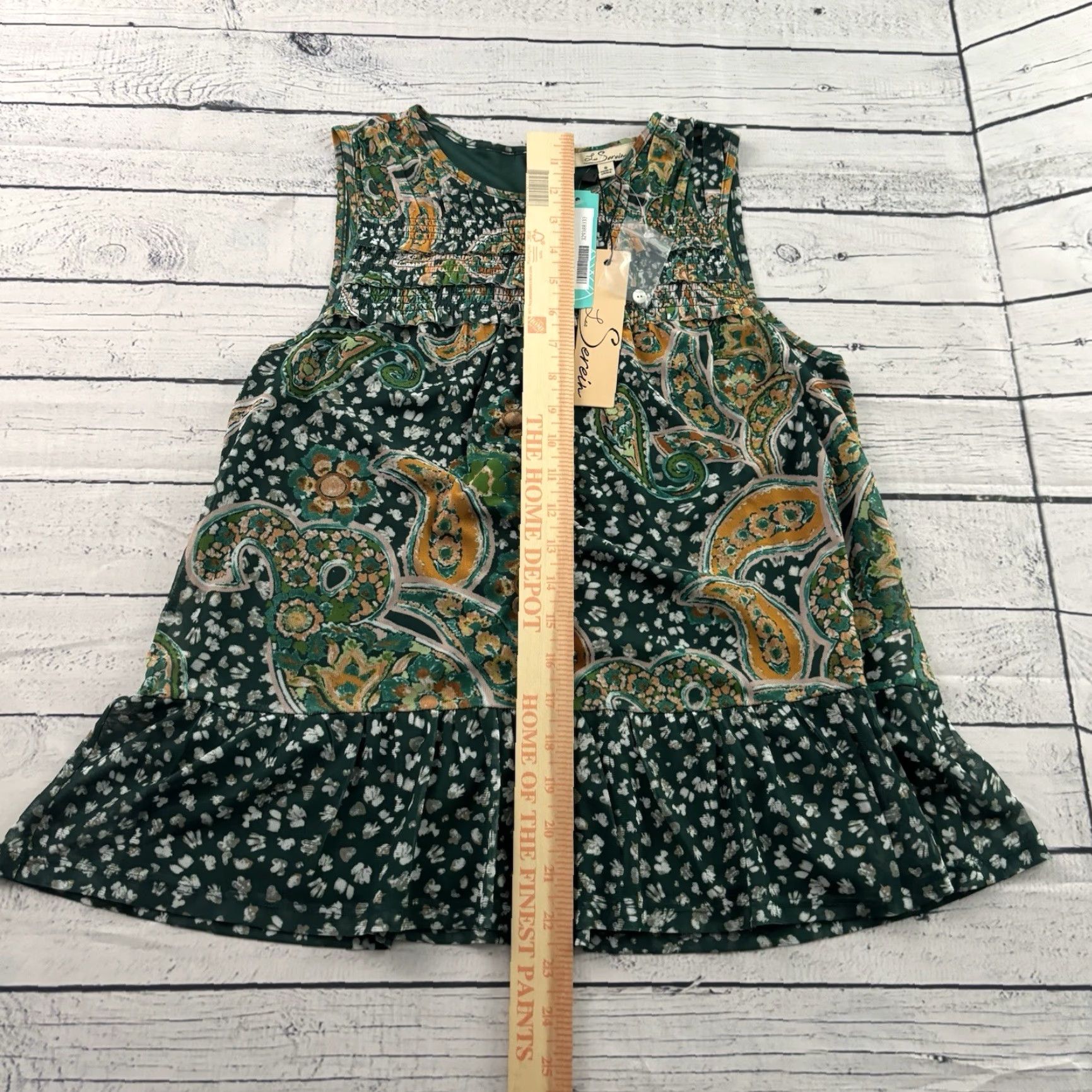 Vintage VINTAGE Stitch Fix Les Serein Sleeveless Top Women's S Green Shirt Womens Small Green Sleeveless Shirt Size S / US 4 / IT 40 - 4 Thumbnail