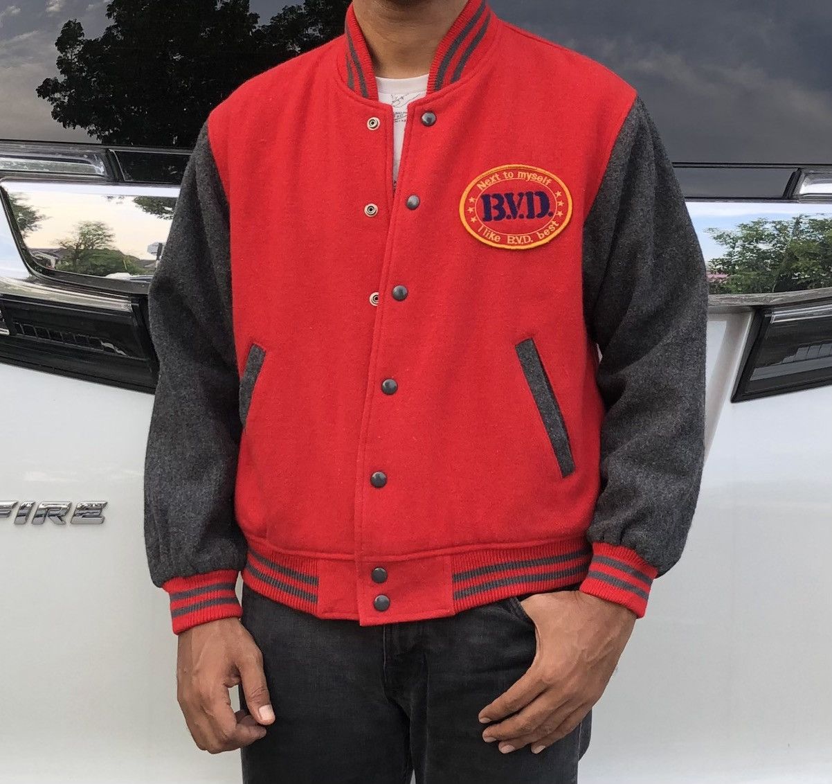 Vintage Vintage B.V.D Plain Wool Varsity Jacket Size US M / EU 48-50 / 2 - 10 Thumbnail