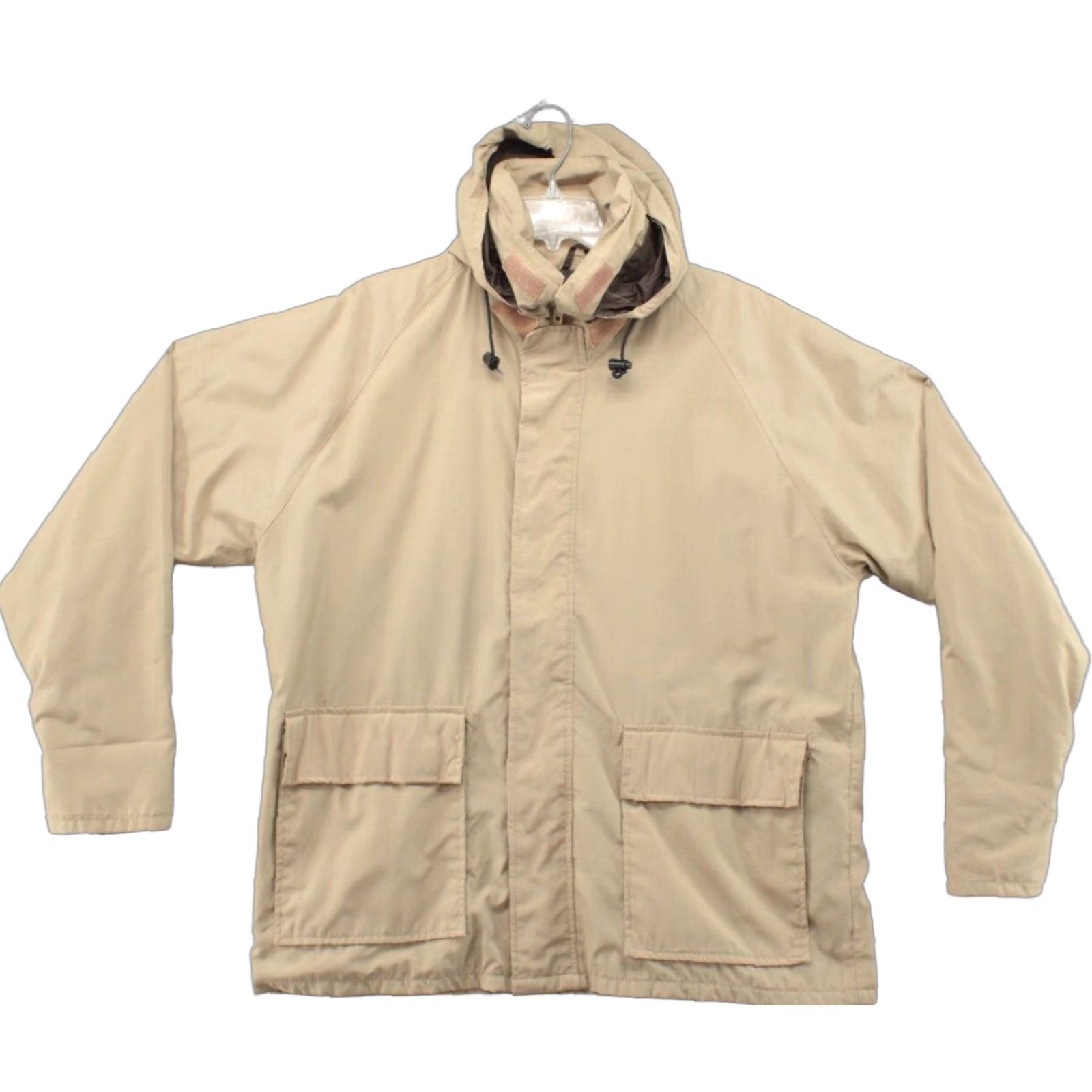 Orvis VINTAGE ORVIS Storm Dry Coat Bomber Jacket Mens Large Tan W/Packable Hood Pockets All Seasons Wind-Resistant Water-Resistant 90s Outdoors Fishing Size US L / EU 52-54 / 3 - 1 Thumbnail
