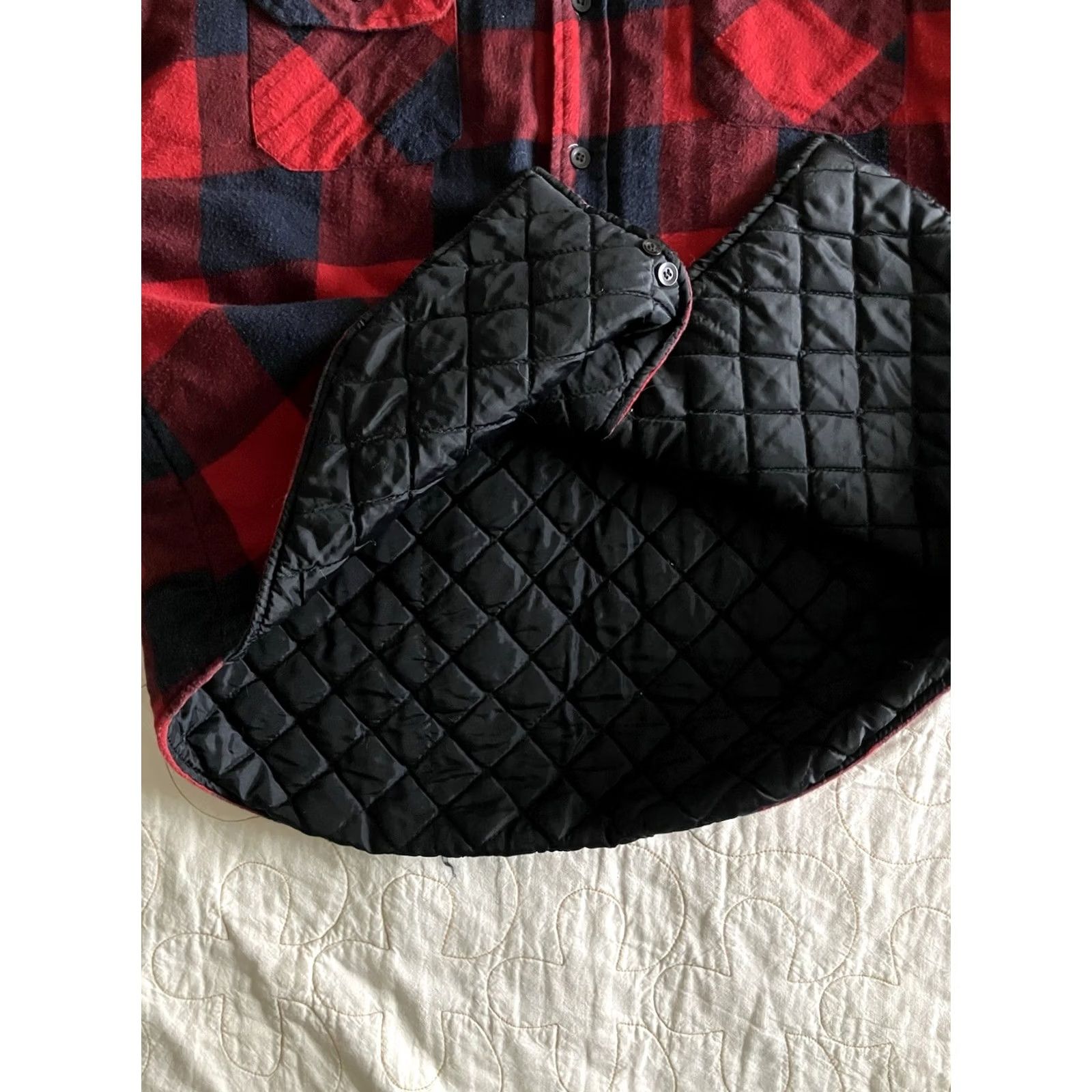 Vintage VINTAGE Ozark Trail Flannel Shirt Jacket Mens L Plaid Quilted Lining Work Red Blue Shirt Jacket Mens L Red Plaid Quilted Lining Workwear Outdoors Mens Size US L / EU 52-54 / 3 - 4 Thumbnail