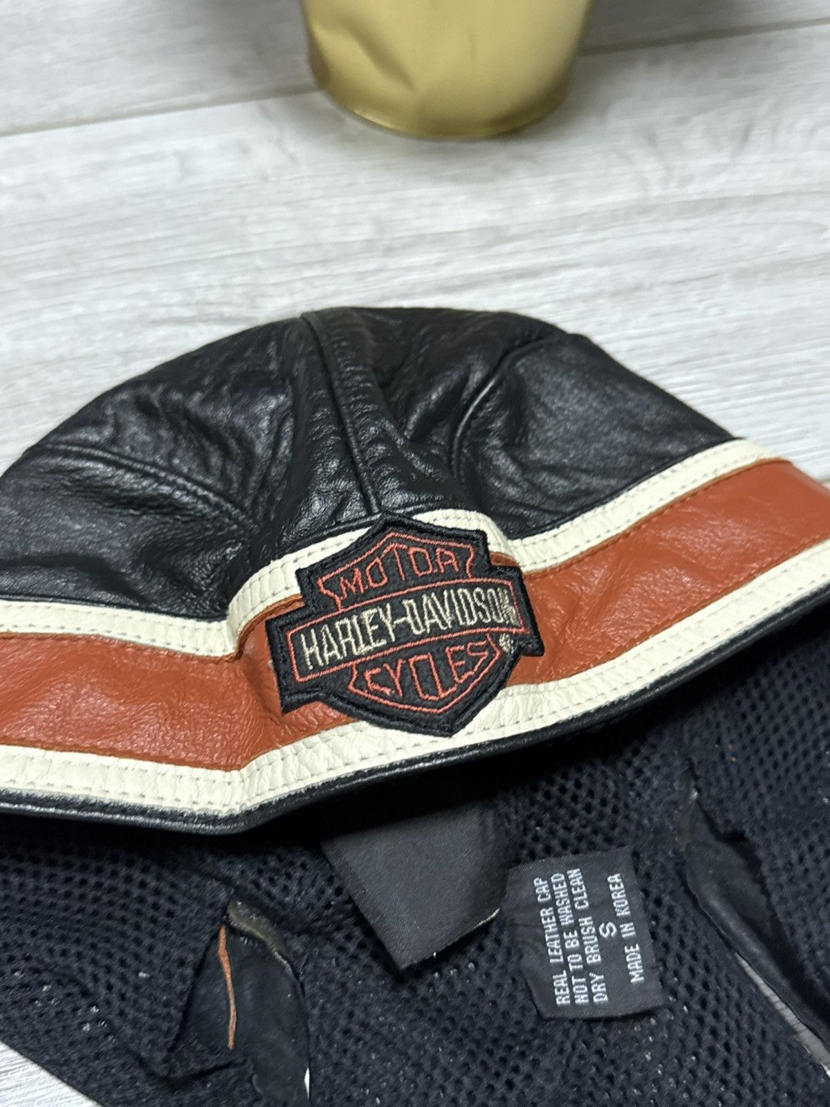 Harley Davidson Harley Davidson leather durag hat biker moto Size ONE SIZE - 3 Thumbnail