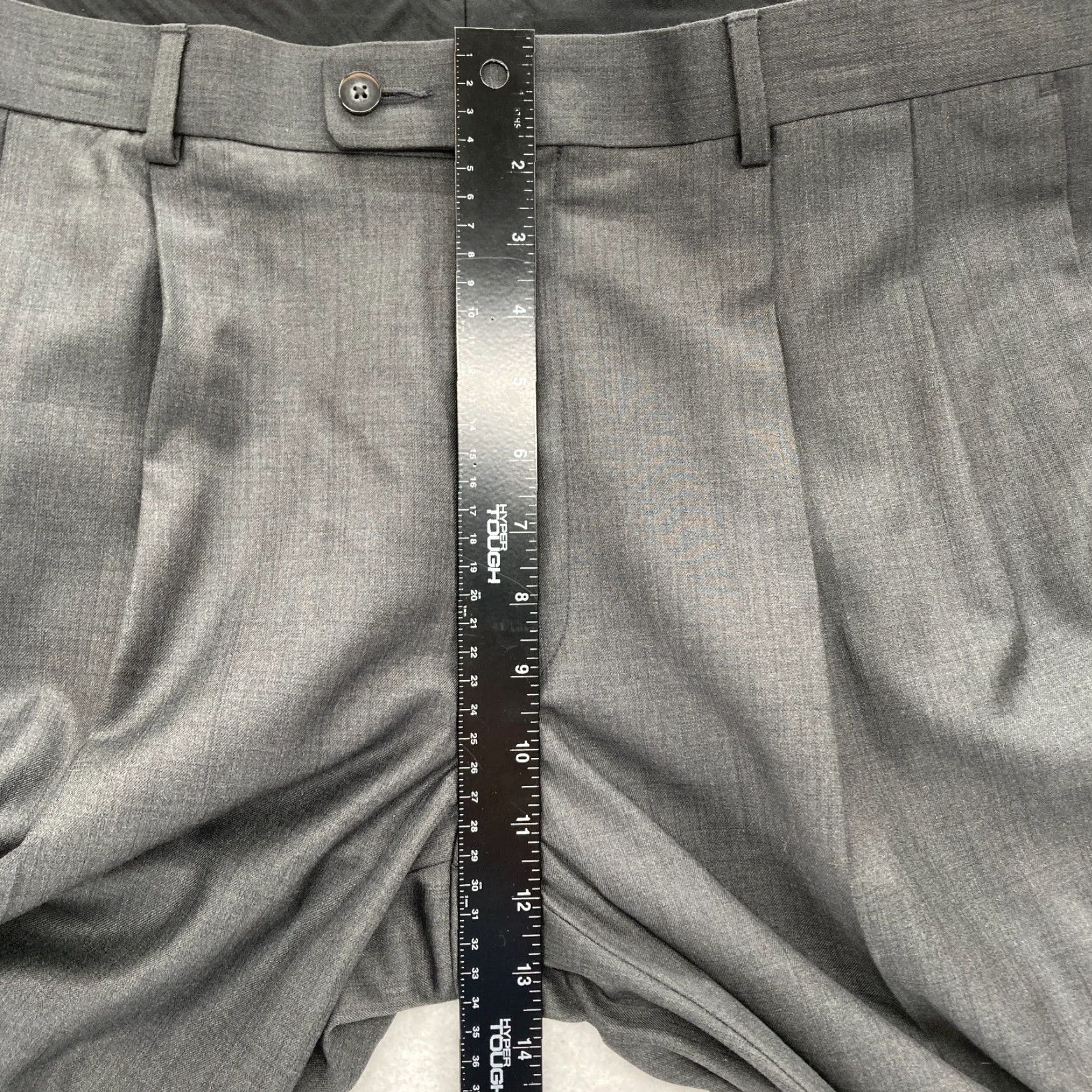 Vintage AXIST No Iron Dress Pants Mens 38x30 Gray Pleated Straight Leg Cuffed Mid Rise Pants Size US 38 / EU 54 - 7 Thumbnail