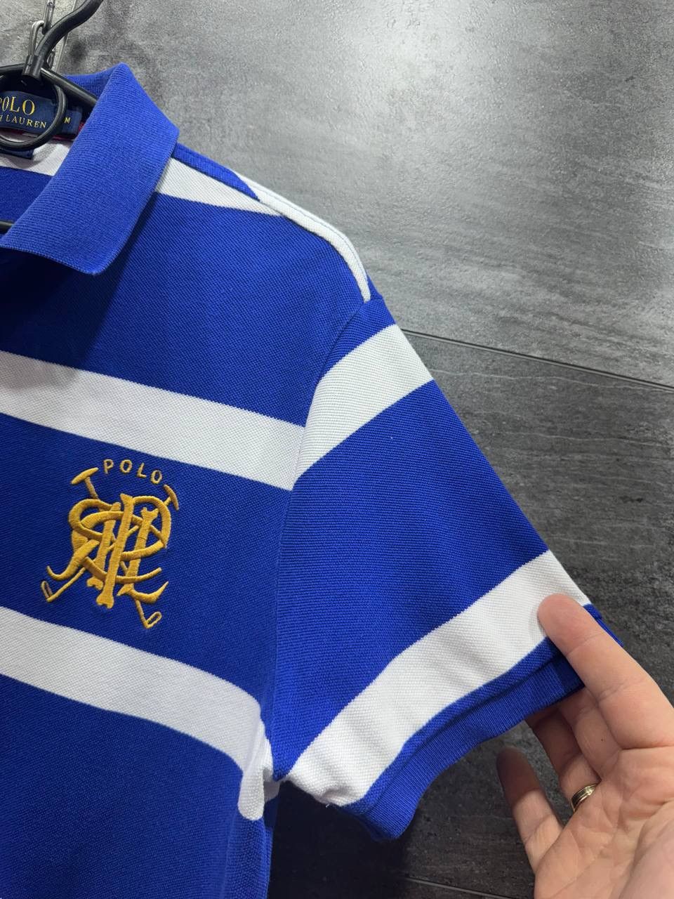 Ralph Lauren Polo Ralph Lauren Navy Blue White Striped Custom Fit Polo Size US M / EU 48-50 / 2 - 5 Thumbnail
