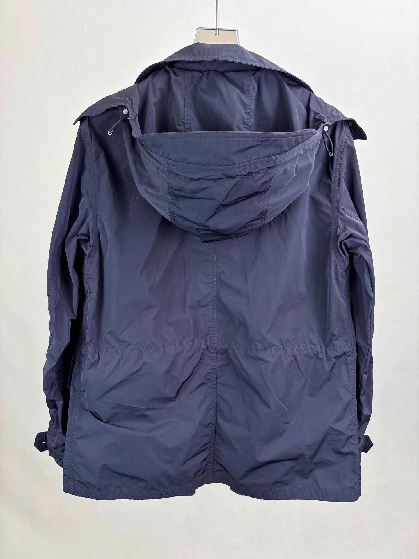 Moncler MONCLER BENOIT Navy Blue Trench Coat Size US L / EU 52-54 / 3 - 2 Thumbnail