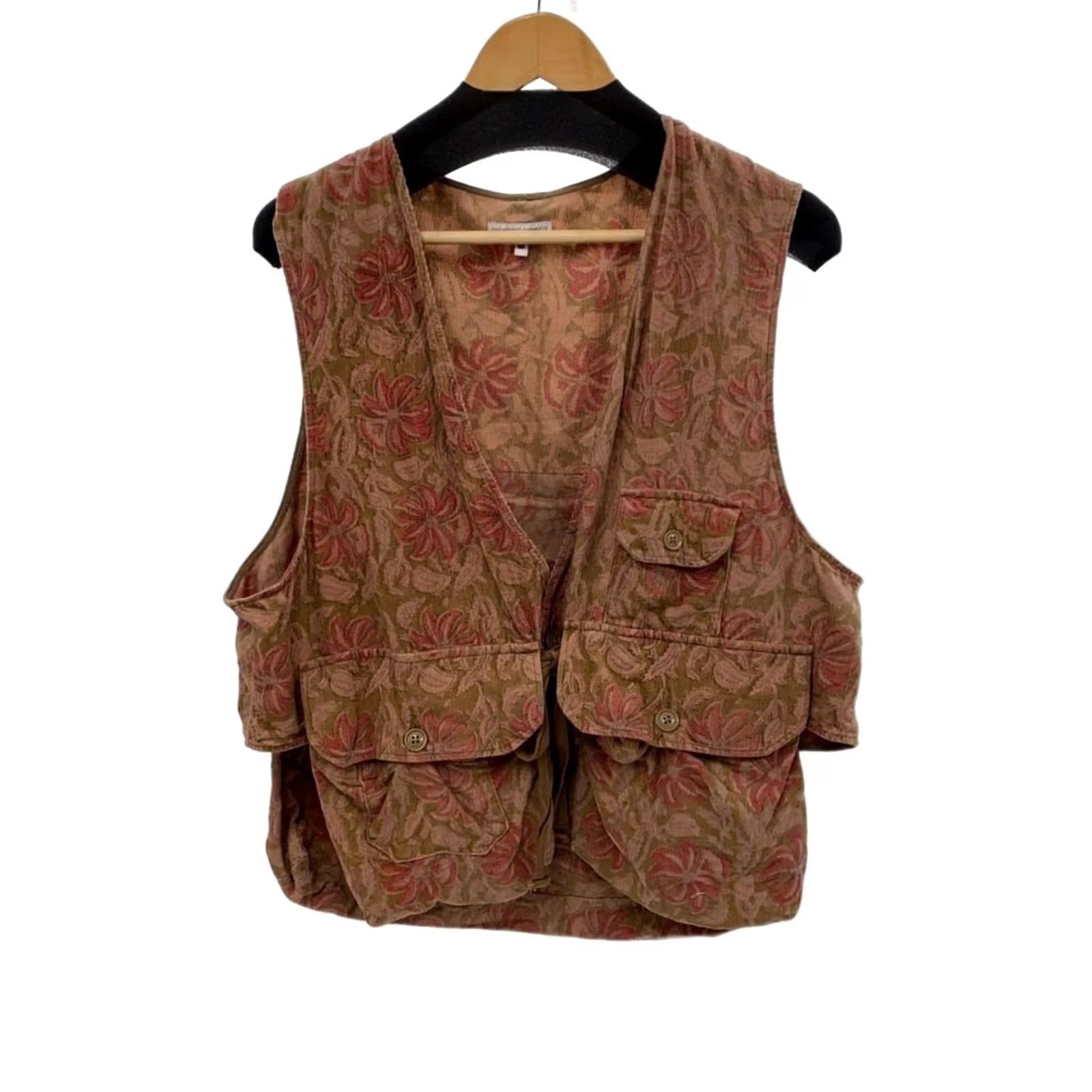 Engineered Garments Engineered Garments Vest Fowl Floral Printed Corduroy Vest Size M Used Khaki Men Short Button Cotton Vest Flannel Style Casual 90s Event Mens Size US M / EU 48-50 / 2 - 2 Thumbnail