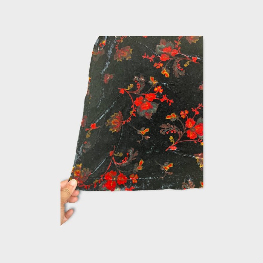 Ann Taylor LOFT | Floral Velvet Off The Shoulder Top | Small Size S / US 4 / IT 40 - 10 Thumbnail