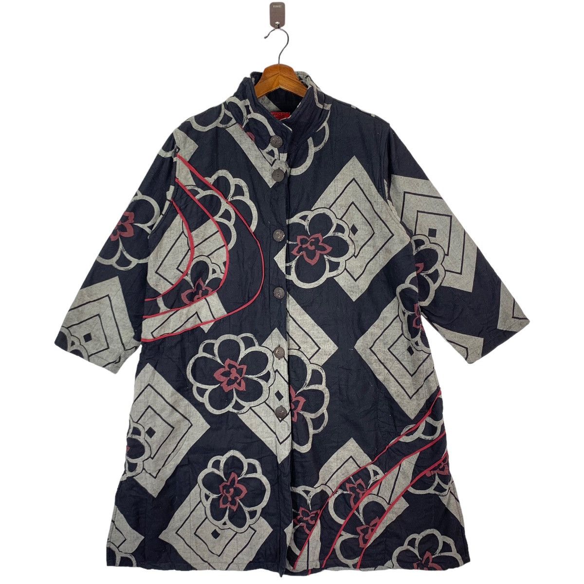 Designer × Japanese Brand VINTAGE ORIENTAL FASHION COCONUT BUTTON LONG JACKET Size US M / EU 48-50 / 2 - 1 Thumbnail