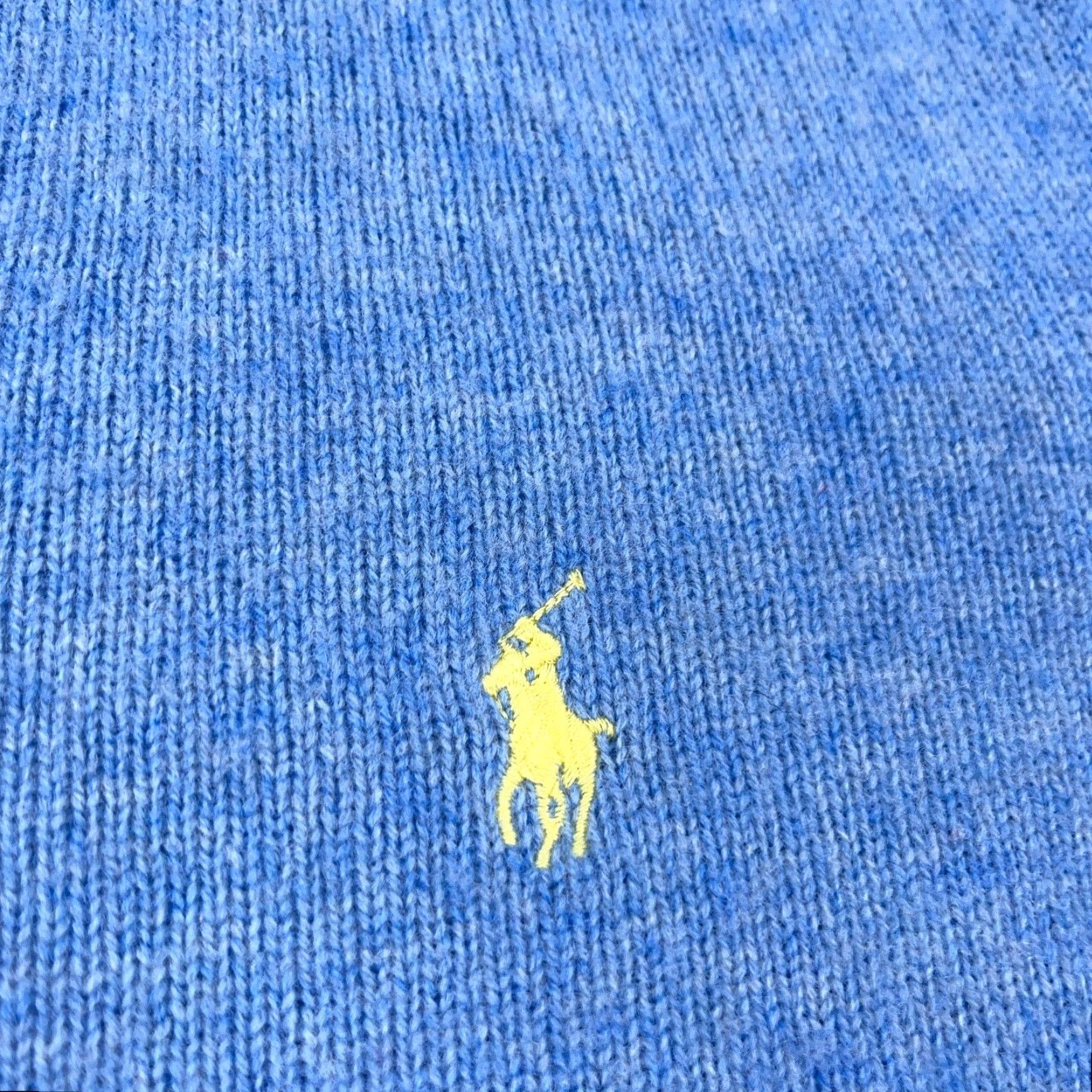 Polo Ralph Lauren VINTAGE Polo Ralph Lauren Sweater Men Large Light Blue Lambs Wool V Neck Pullover VTG Size US L / EU 52-54 / 3 - 7 Thumbnail