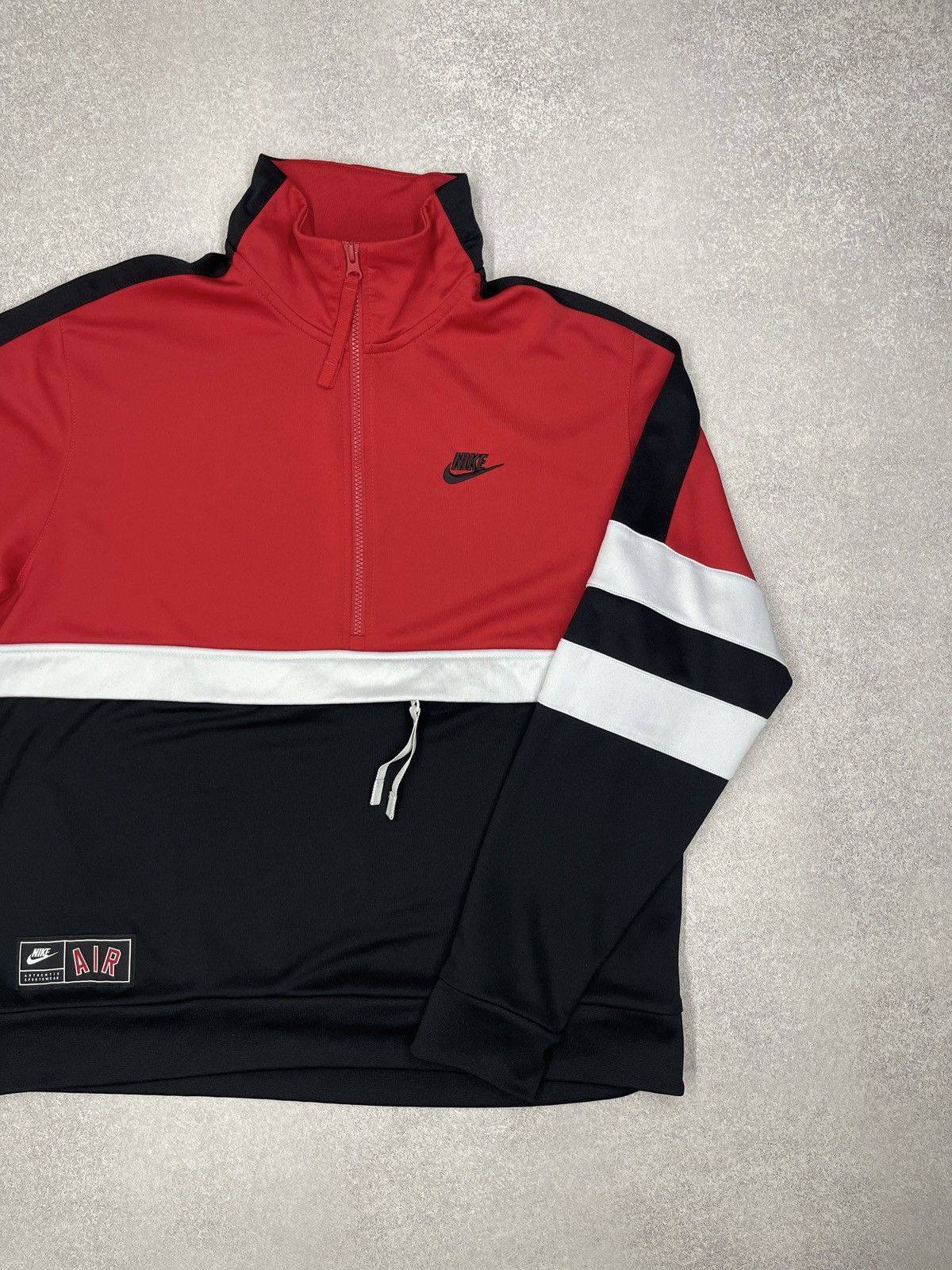 Nike Mens Nike Air Sportswear 1/4 Half Zip Black/Red ACG TECH Size US M / EU 48-50 / 2 - 3 Thumbnail