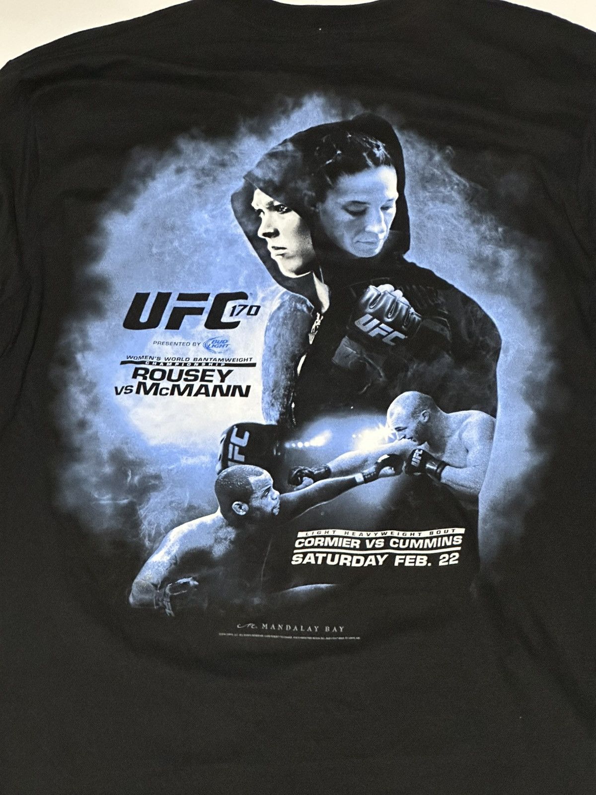 UFC Vtg y2k UFC 170 Rhonda Rousey vs McMann Event Promo T-shirt Size US M / EU 48-50 / 2 - 4 Thumbnail