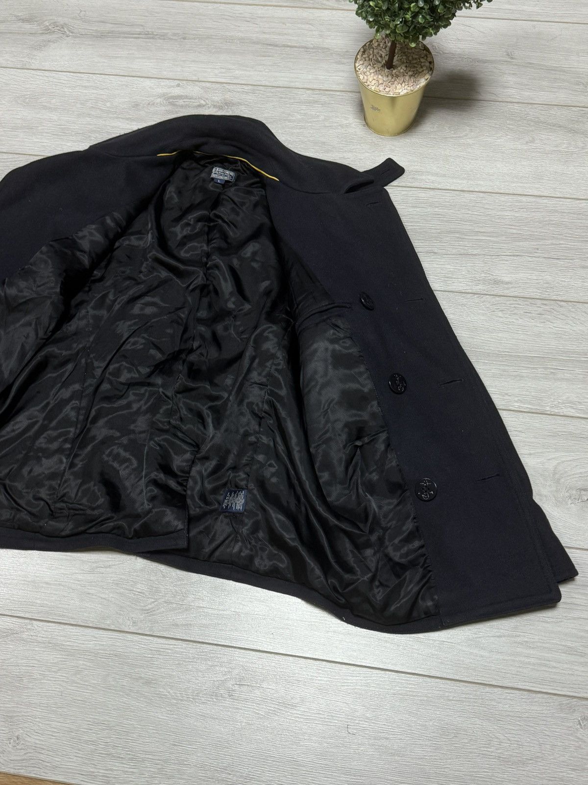 Polo Ralph Lauren POLO wool double breasted pea coat buttons jacket anchor Size US L / EU 52-54 / 3 - 7 Thumbnail