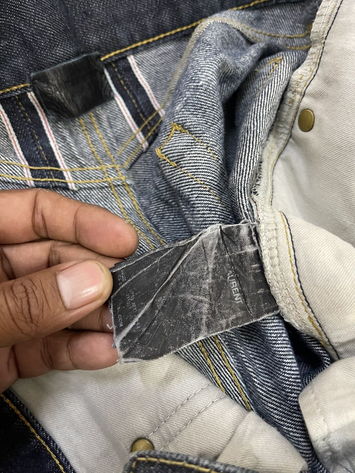 Saint Laurent Paris Saint Laurent D03 M/ST-LW indigo jeans Size US 30 / EU 46 - 12 Thumbnail