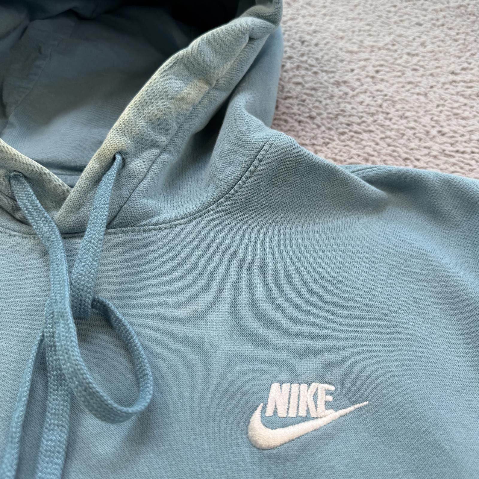 Nike Nike Mini Swoosh Hoodie Teal Distressed Wash Sweatshirt Mens Size US M / EU 48-50 / 2 - 6 Thumbnail