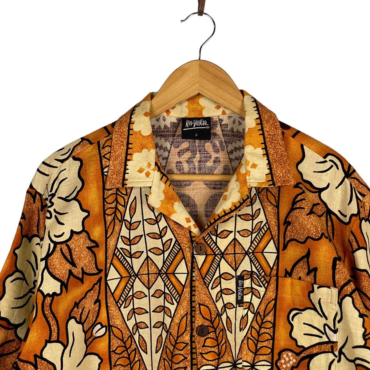 Fiji Vintage Kai-Veikau Tiki Kawaii Button Shirt Size US S / EU 44-46 / 1 - 3 Thumbnail