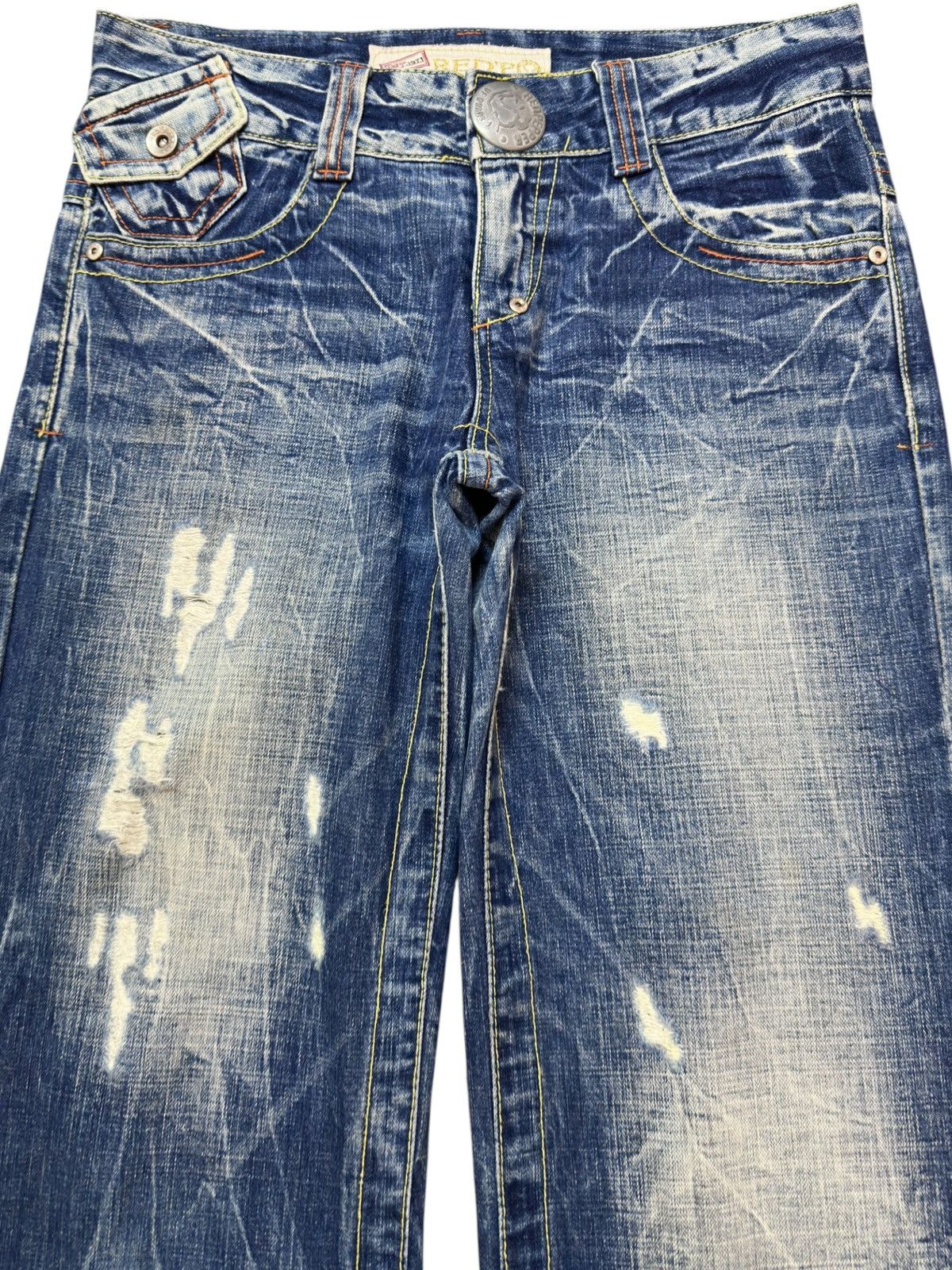 Ed Hardy Vintage Red Pepper Baggy Grunge Distressed Denim Size US 30 / EU 46 - 2 Thumbnail