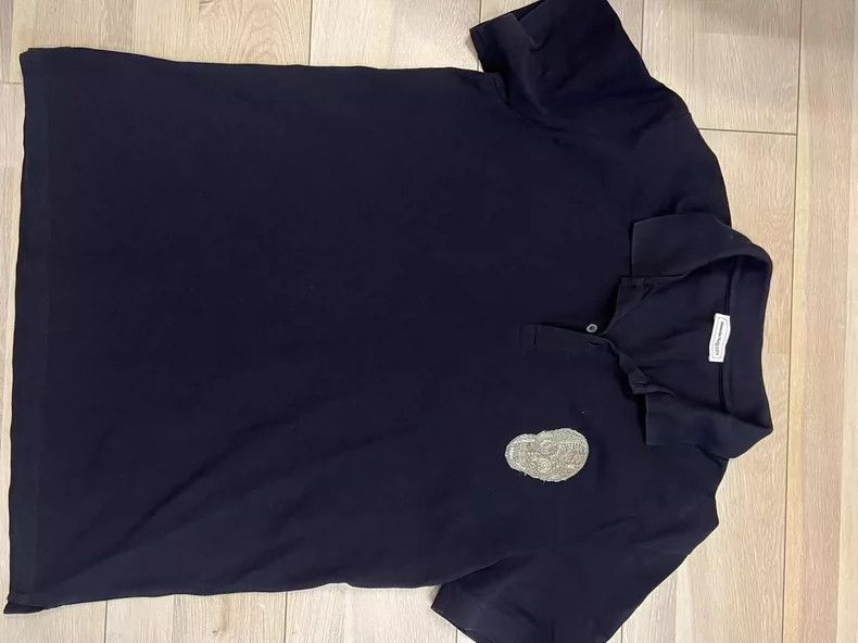 Alexander McQueen Alexander McQUEEN A black polo shirt with a special embroid Size US XL / EU 56 / 4 - 1 Thumbnail
