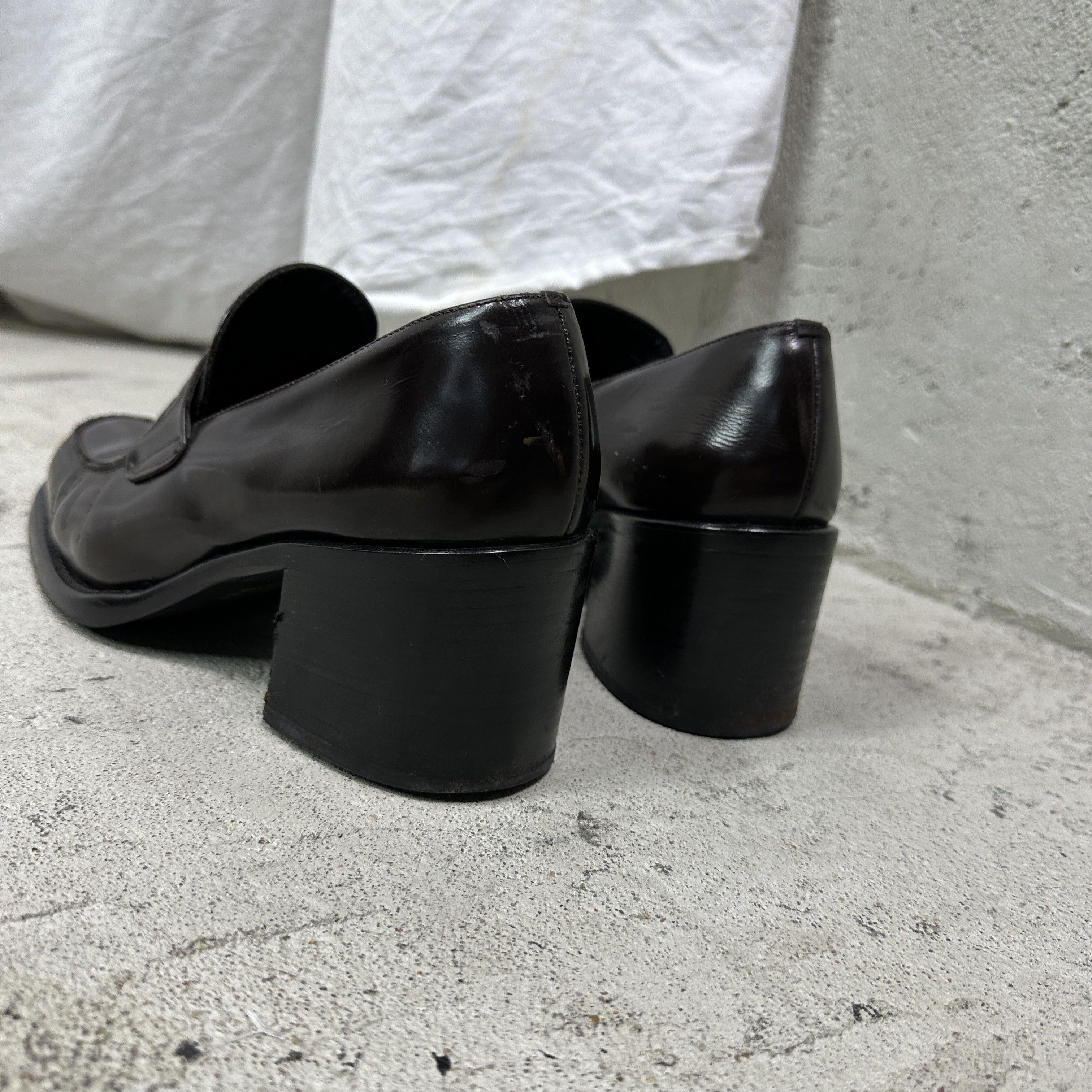 Vintage Vintage Avant Garde Leather Moccasins Heels Y2K Size US 10 / IT 40 - 6 Thumbnail