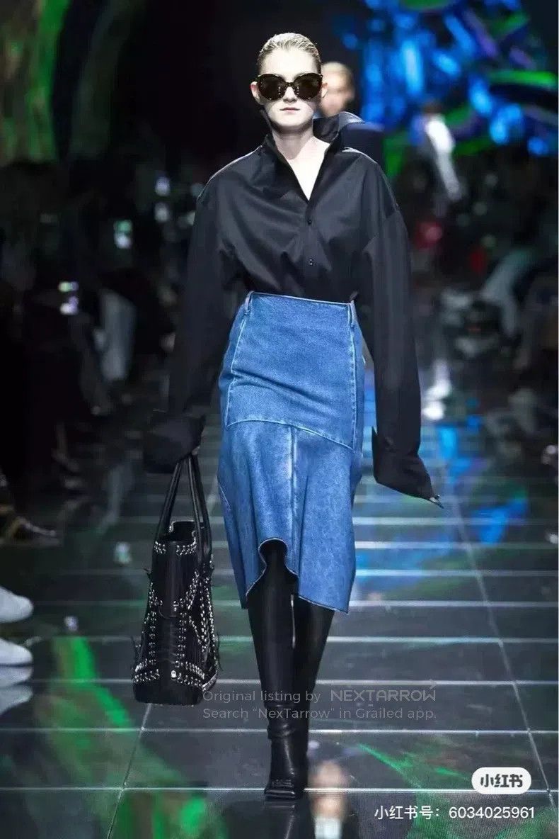 Balenciaga Balenciaga Denim Maxi Skirt, Size 40 Size 39" - 6 Thumbnail