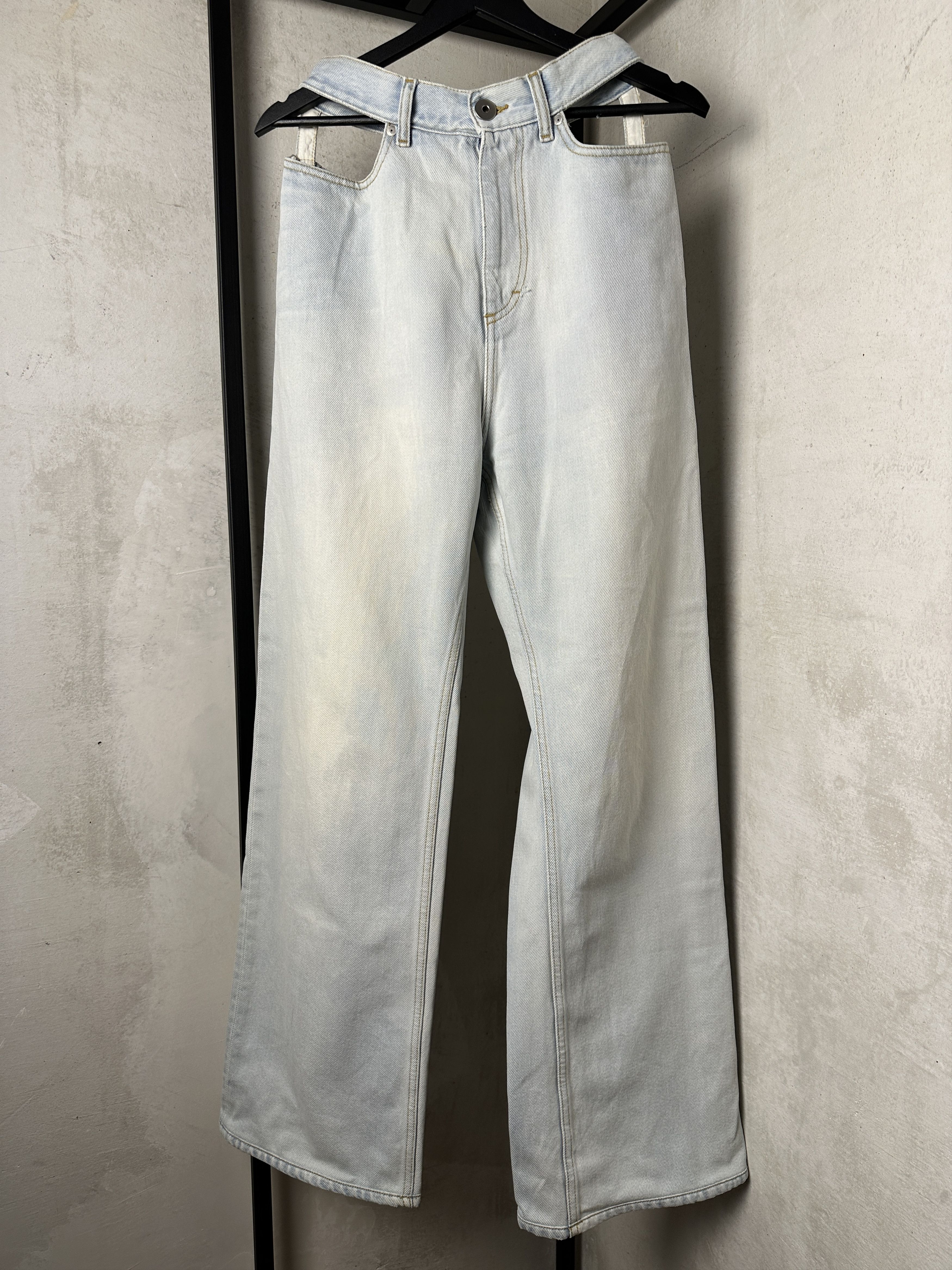 Maison Margiela Maison Margiela Cut Out Wide Leg Jeans Size 26" / US 2 / IT 38 - 2 Thumbnail