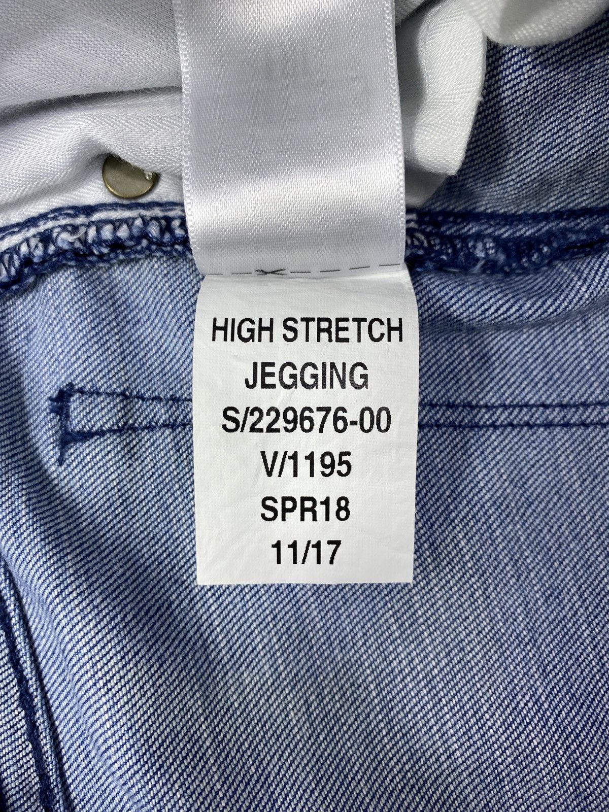 Gap × Jean × Vintage GAP High stretch Jegging Blue Wash Denim-J989 Size 28" / US 6 / IT 42 - 10 Thumbnail