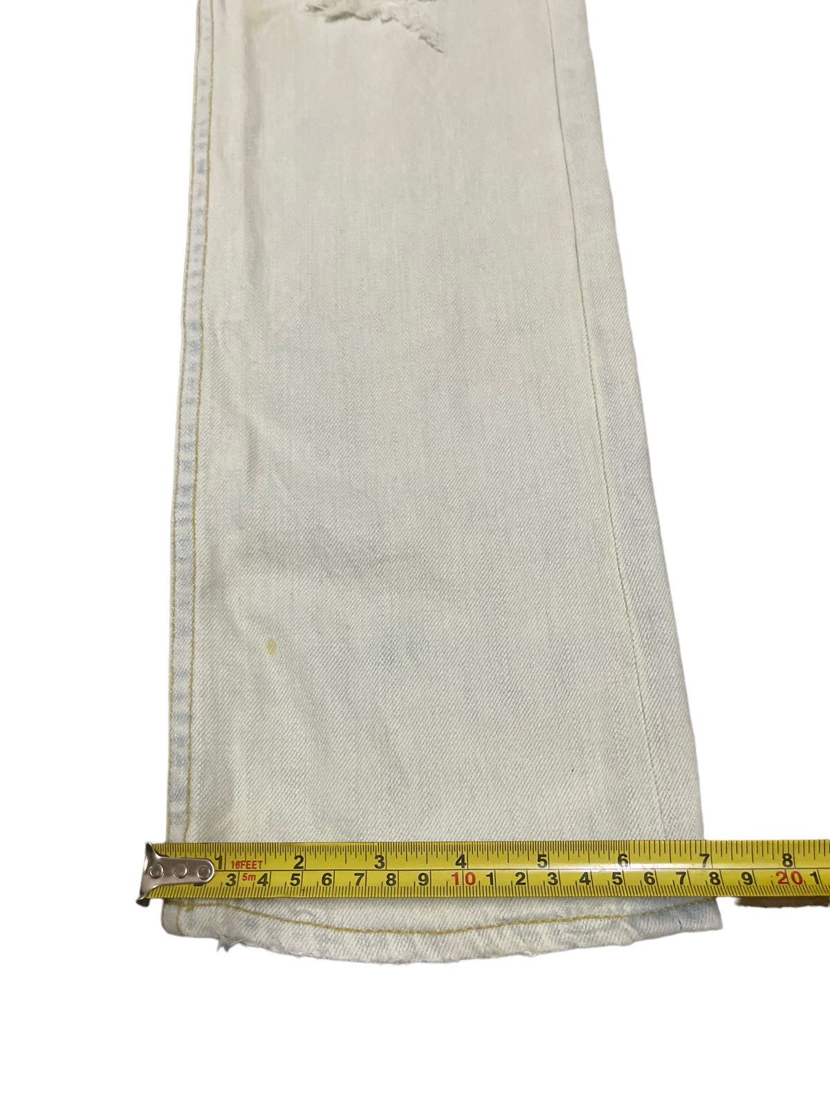 If Six Was Nine Vintage Japan Juriano Jurrie Distressed Style Flare Jeans Size US 30 / EU 46 - 16 Thumbnail