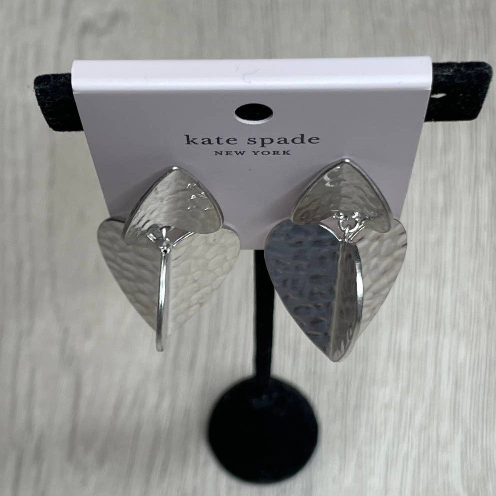 Kate Spade Kate Spade Metal Petal Drop Earrings Worn Silver Size ONE SIZE - 2 Thumbnail
