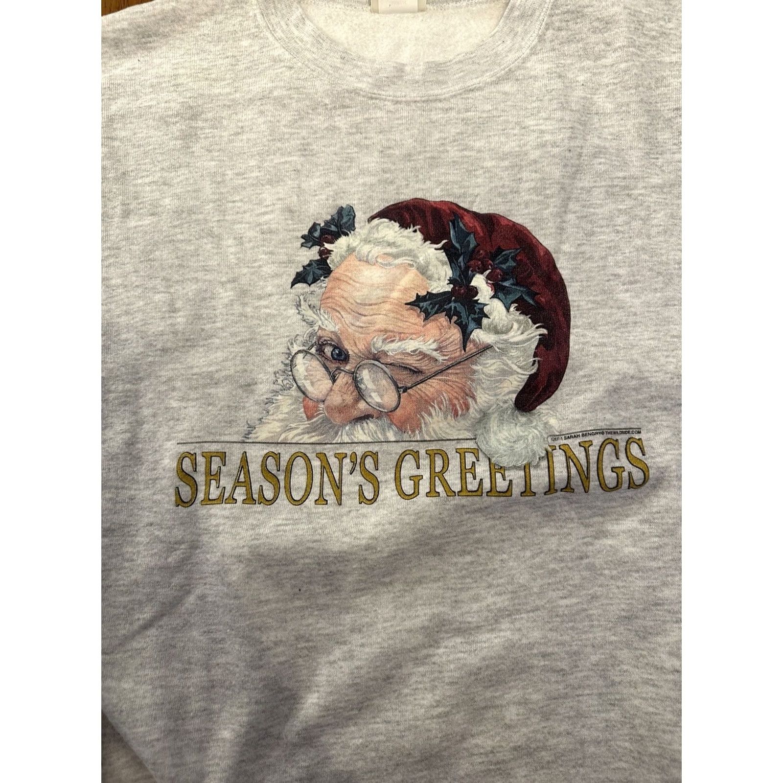 Vintage VINTAGE Lee Sport Christmas Sweatshirt Crewneck Large Mens Gray 90s Santa Clause Season’s Greetings Graphic Print Size US L / EU 52-54 / 3 - 2 Thumbnail