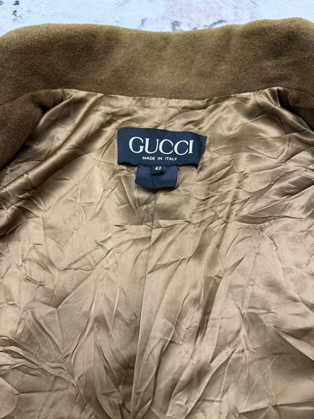 Gucci VINTAGE GUCCI WOOL LONG COATS JACKET BROWN Size M / US 6-8 / IT 42-44 - 20 Thumbnail