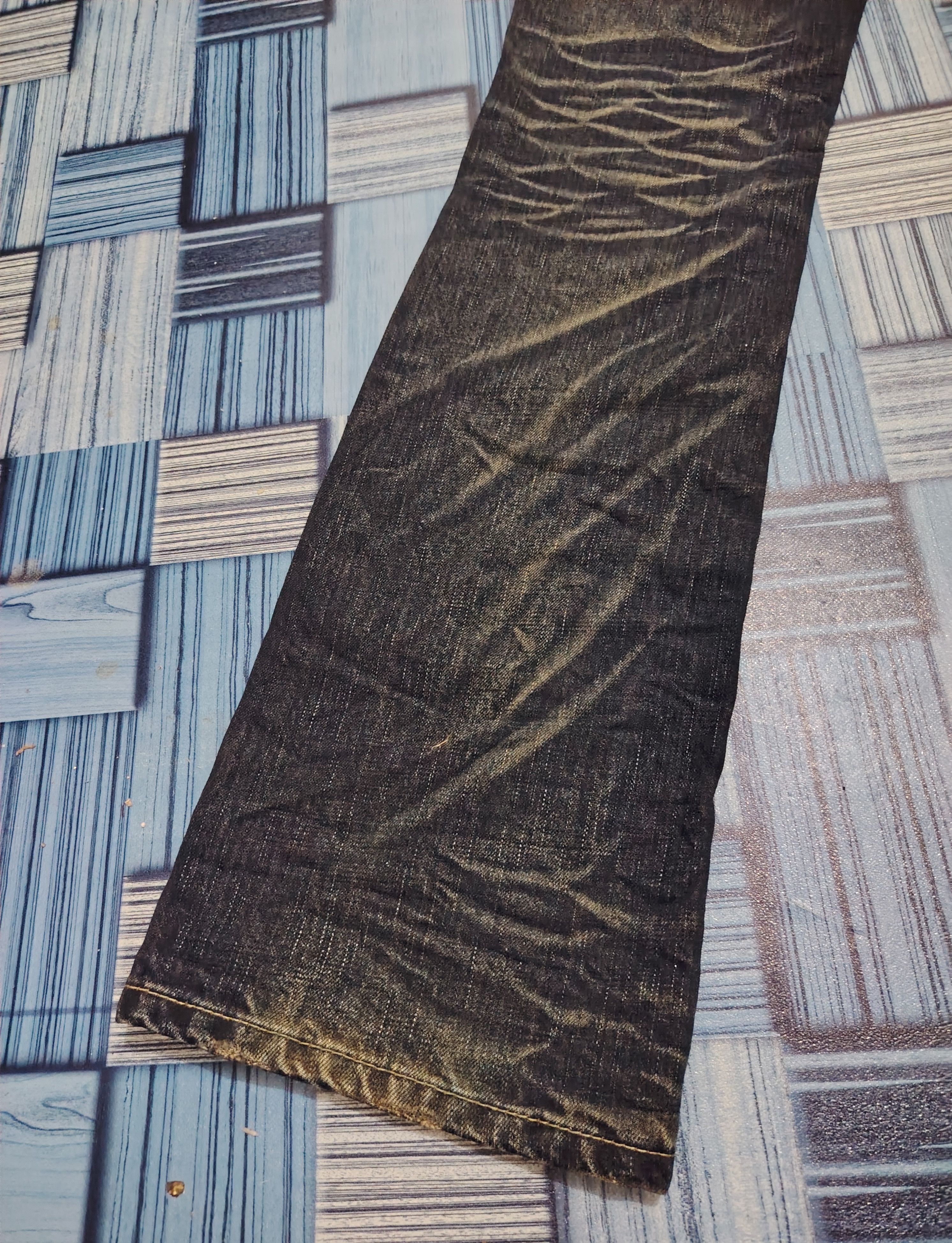 If Six Was Nine Rare Lolita Flared jeans Embroidered Distressed Jean Mudwash Size US 30 / EU 46 - 20 Thumbnail