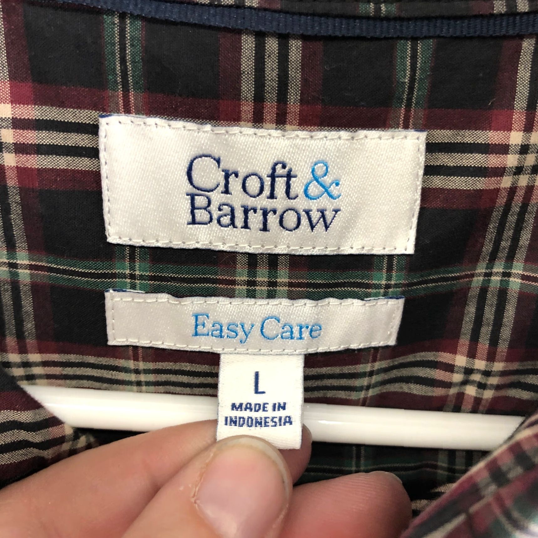 Croft & Barrow Croft & Barrow Mens L Black Plaid Long Sleeve Button-Down Collar Shirt Size US L / EU 52-54 / 3 - 6 Thumbnail