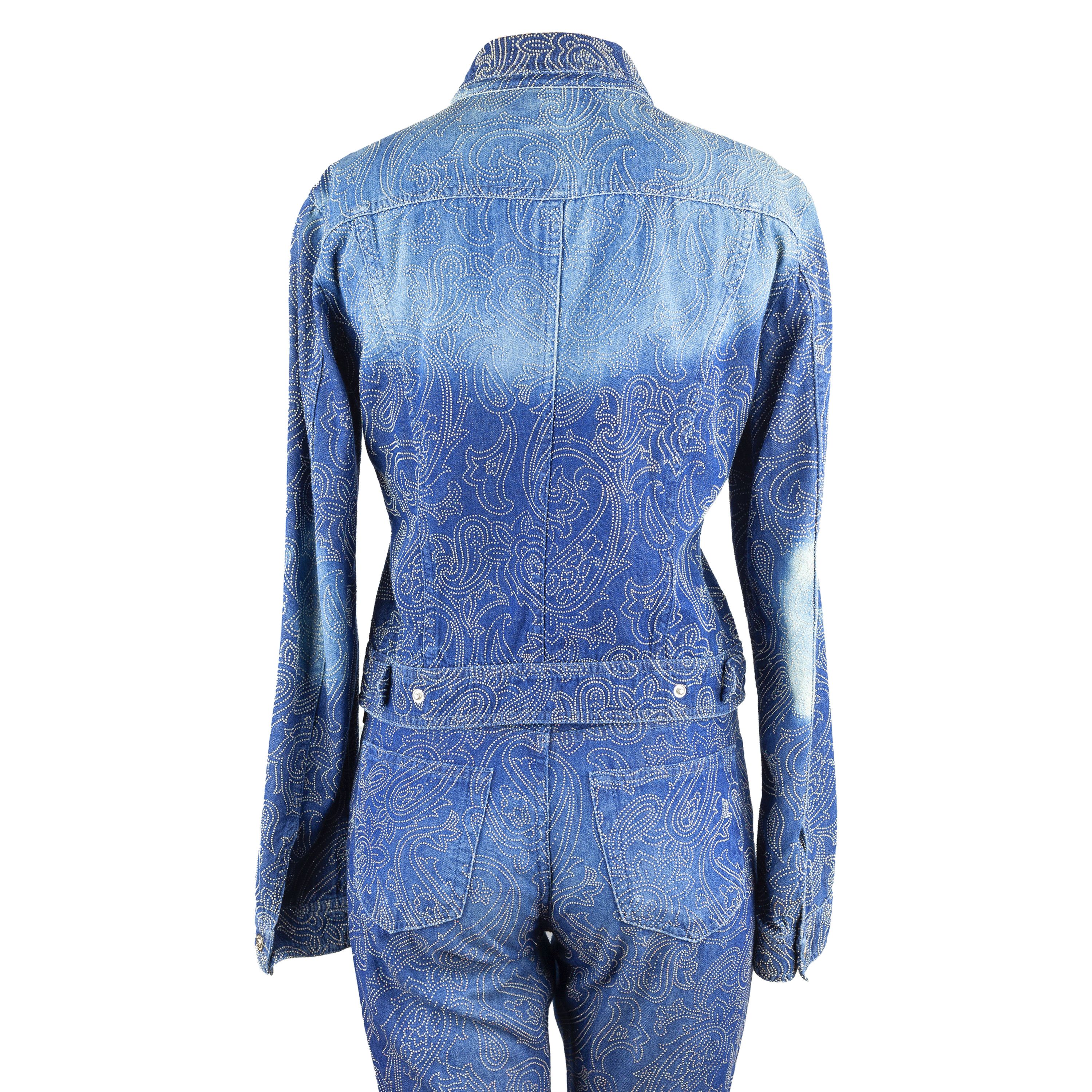 Versace Jeans Couture Versace Jeans Couture Vintage Strass Denim Pants (S) Size 27" / US 4 / IT 40 - 3 Thumbnail