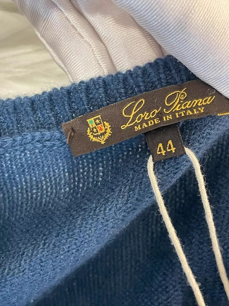 Loro Piana Loro Piana Blue Cashmere Sweater- Size US L / EU 52-54 / 3 - 3 Thumbnail