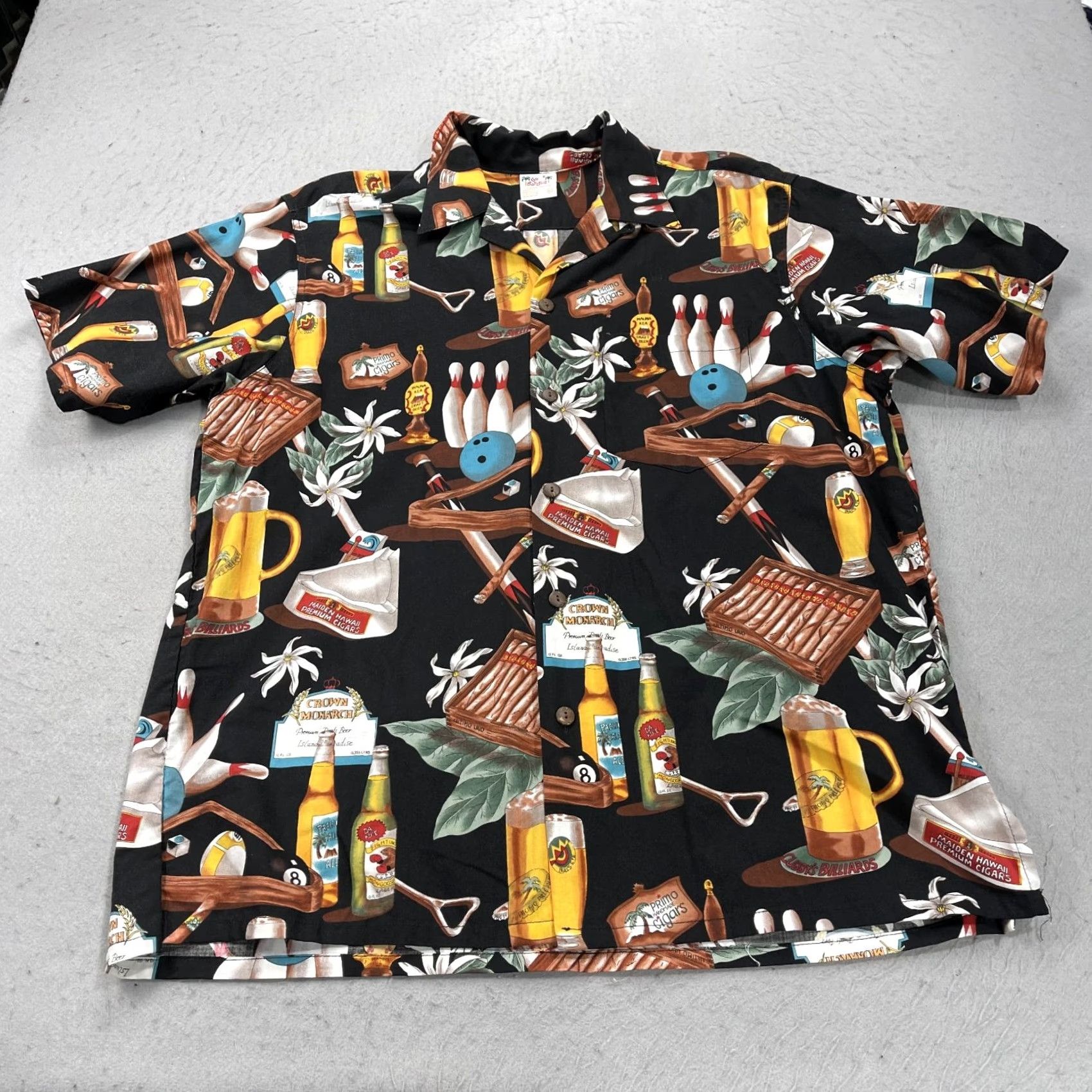 Vivobarefoot VINTAGE Go Barefoot Hawaiian Shirt Mens XL Primo Cigar Loop Collar Bowling Beer Shirt Size US XL / EU 56 / 4 - 2 Thumbnail