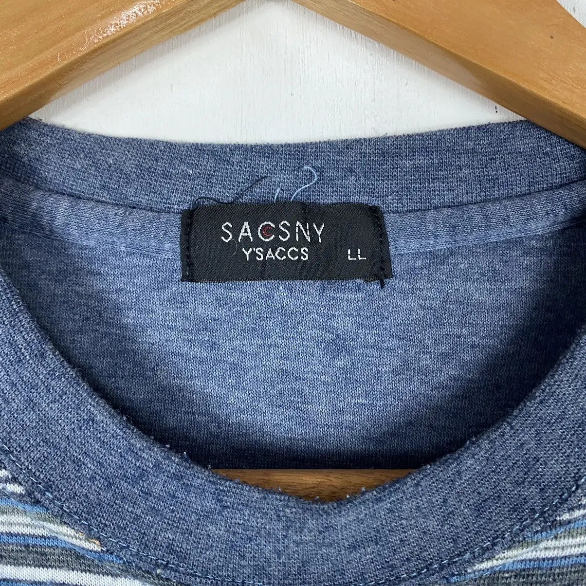 Designer BY YOHJI YAMAMOTO!! SACSNY Y'SACCS BLUE STRIPED TEE Size US L / EU 52-54 / 3 - 8 Thumbnail
