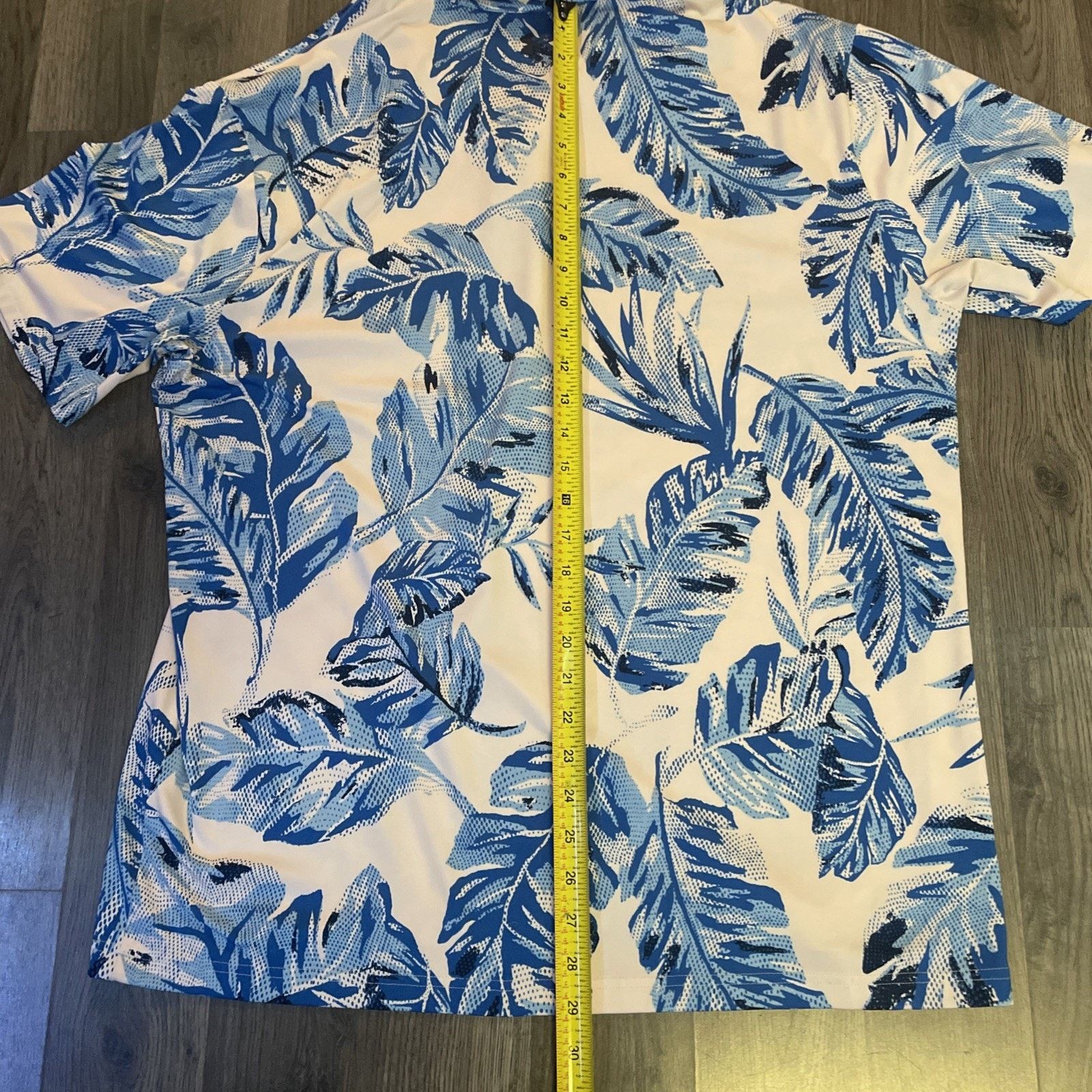 Under Armour Under Armour Hawaiian Golf Polo Shirt Mens XL Blue Floral Size US XL / EU 56 / 4 - 7 Thumbnail
