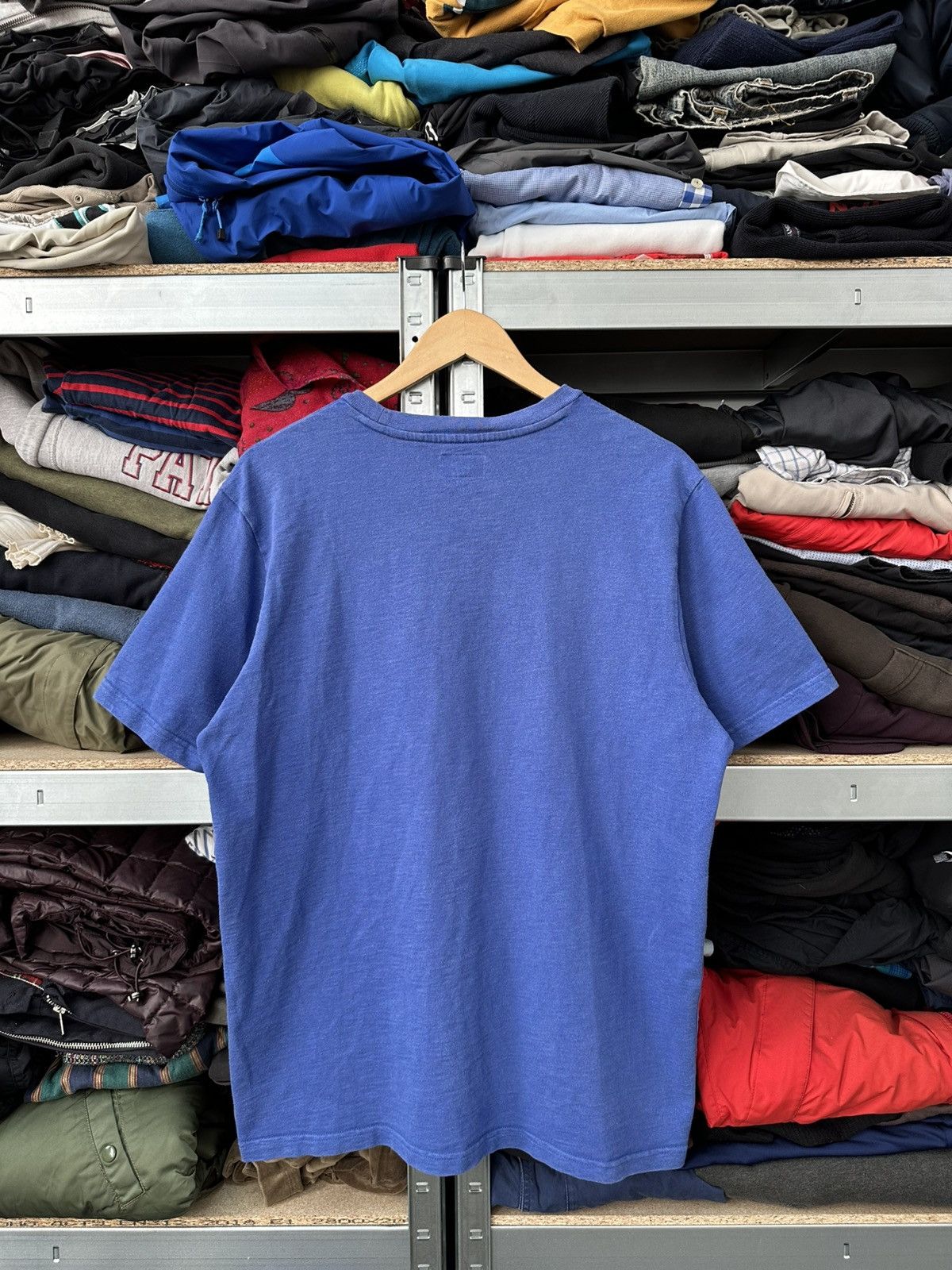 Supreme Supreme Pocket T-Shirt Red Box Logo Blue Faded Y2K Basic Tee Size US L / EU 52-54 / 3 - 13 Thumbnail