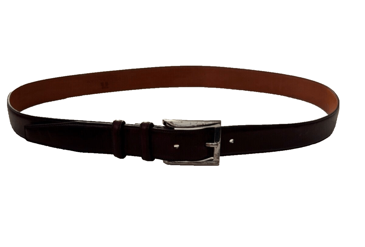 Trafalgar Trafalgar Leather Belt Mens 36 Cognac Metal Buckle Size 36 - 4 Thumbnail