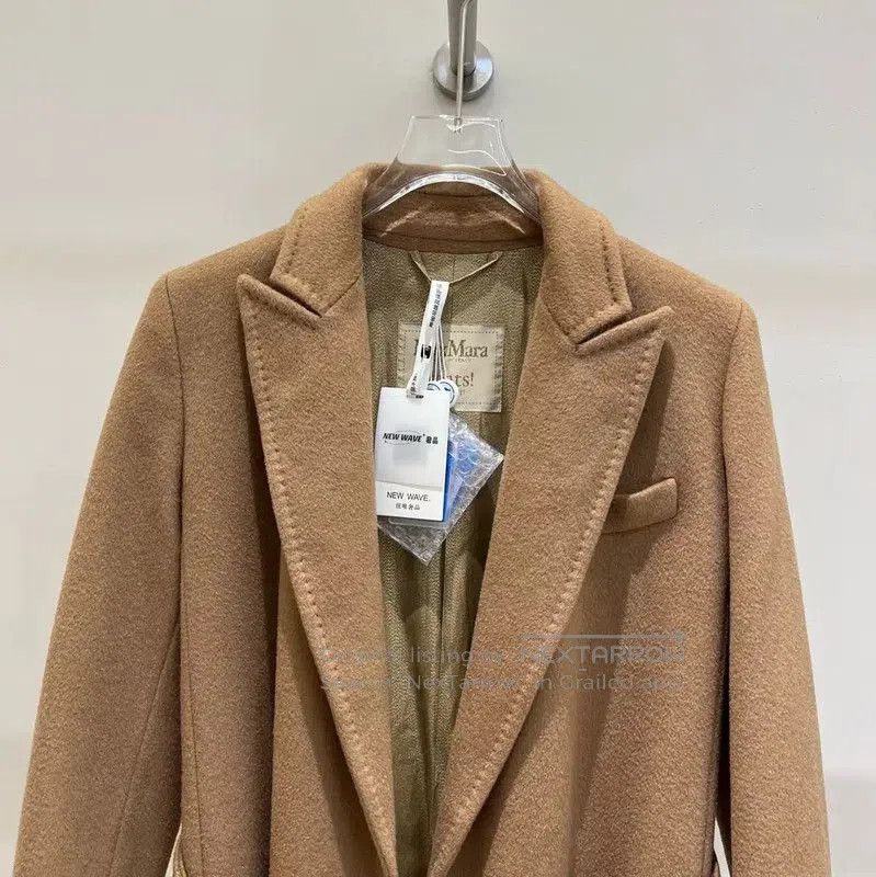 Max Mara MaxMara Long Wool Blend Coat in Khaki . Size M / US 6-8 / IT 42-44 - 3 Thumbnail