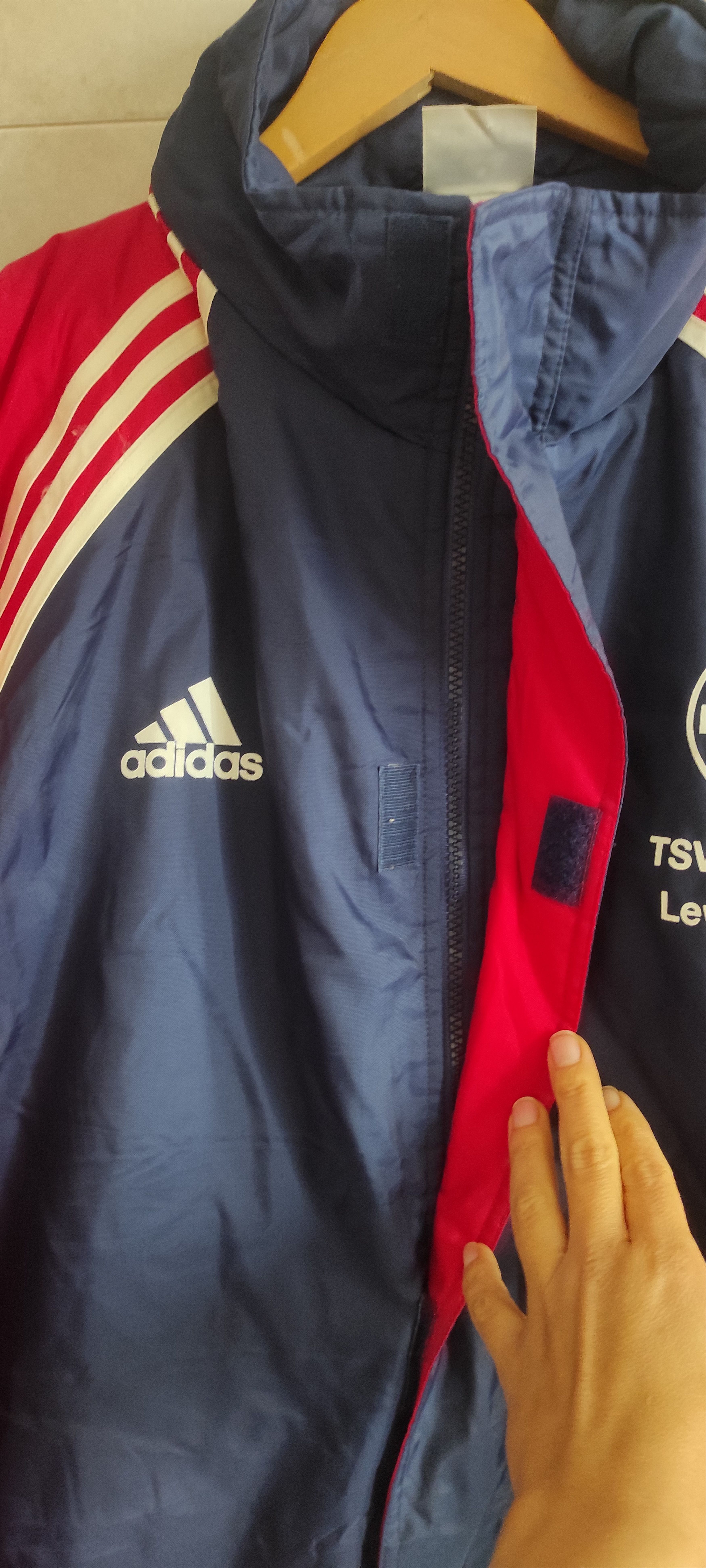Adidas × Vintage Adidas 3 Stripes Oversize Track Jacket Retro Adidas Bayer Size US XL / EU 56 / 4 - 7 Thumbnail